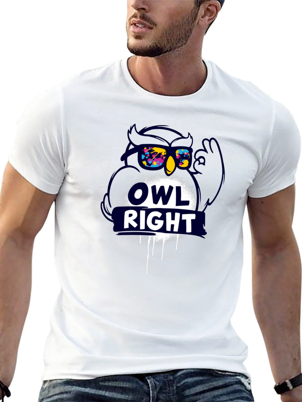 Owl Right T-Shirt - Mens Graphic Tee