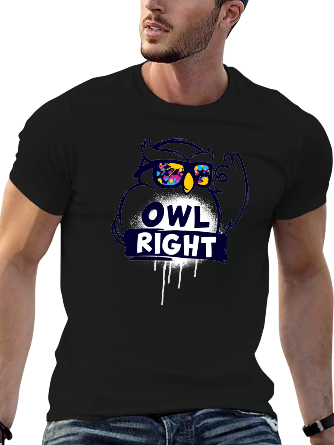 Owl Right T-Shirt - Mens Graphic Tee