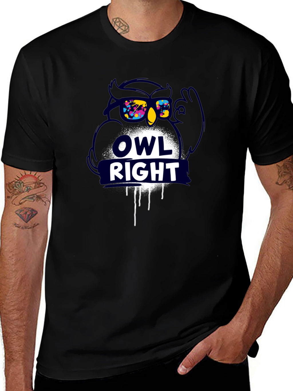 Owl Right T-Shirt - Mens Graphic Tee