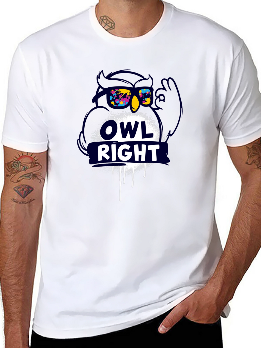 Owl Right T-Shirt - Mens Graphic Tee