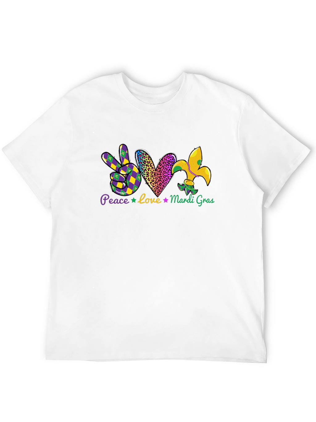 Mardi Gras Peace Love T-Shirt