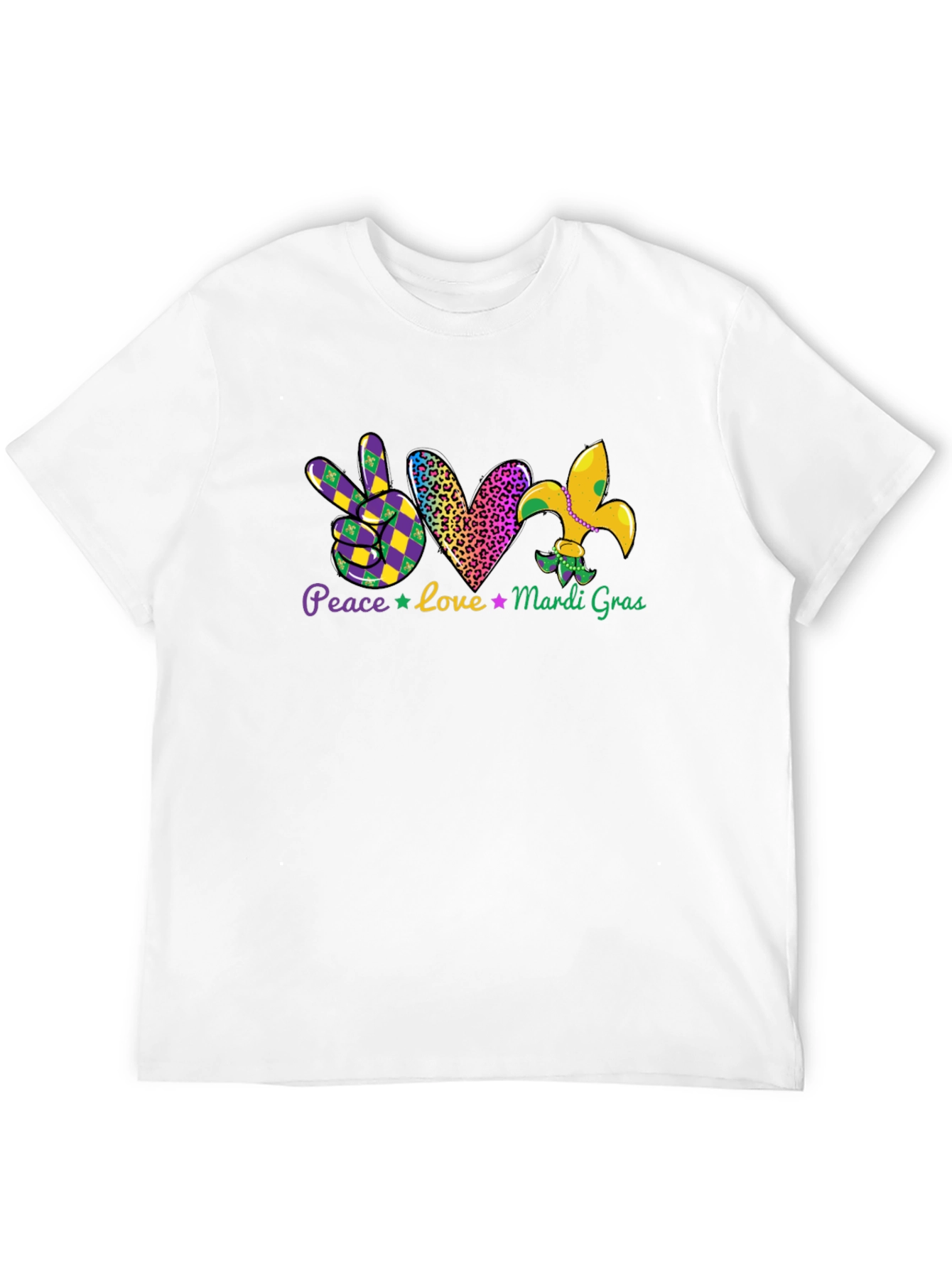 Mardi Gras Peace Love T-Shirt