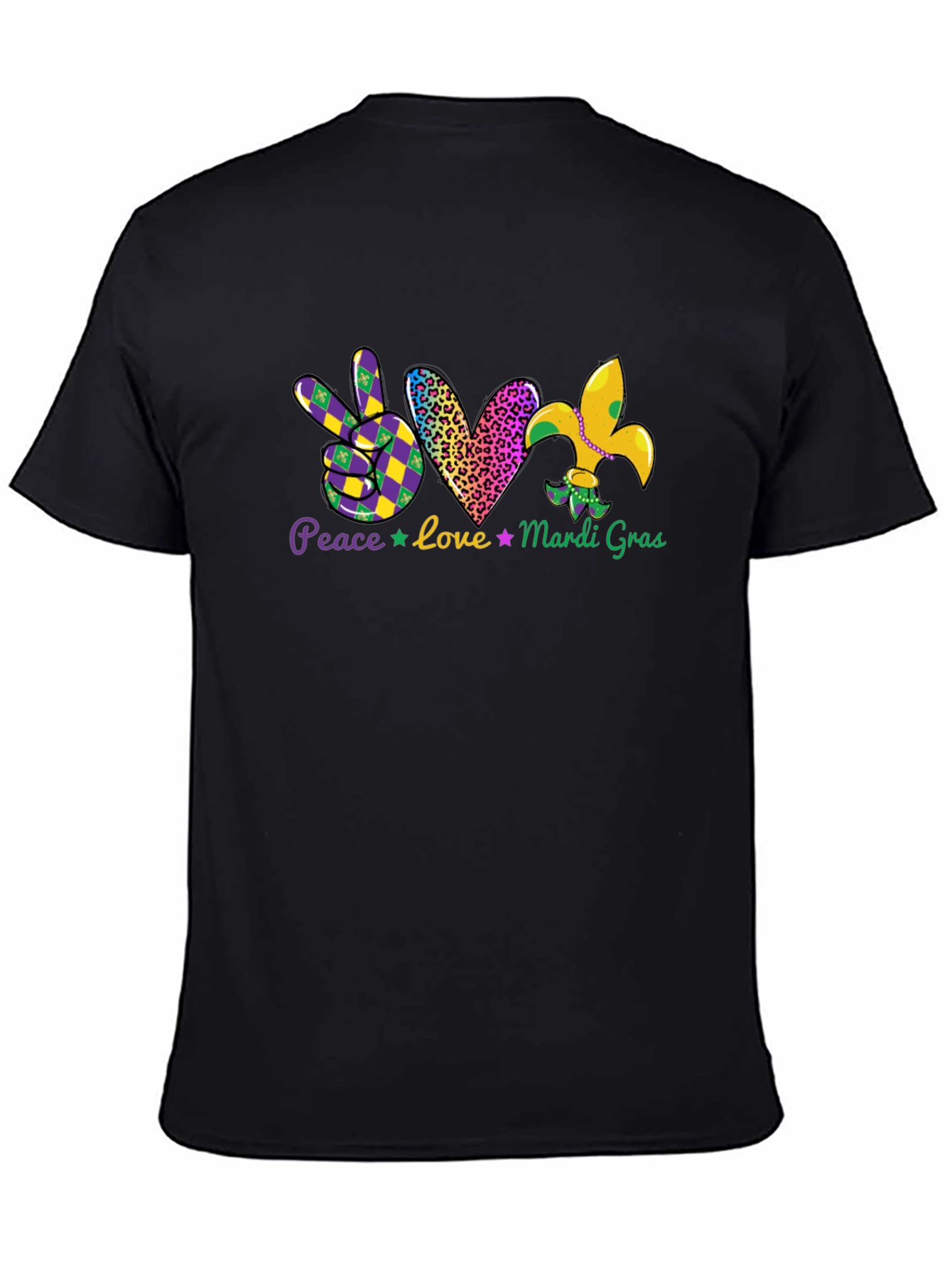 Mardi Gras Peace Love T-Shirt