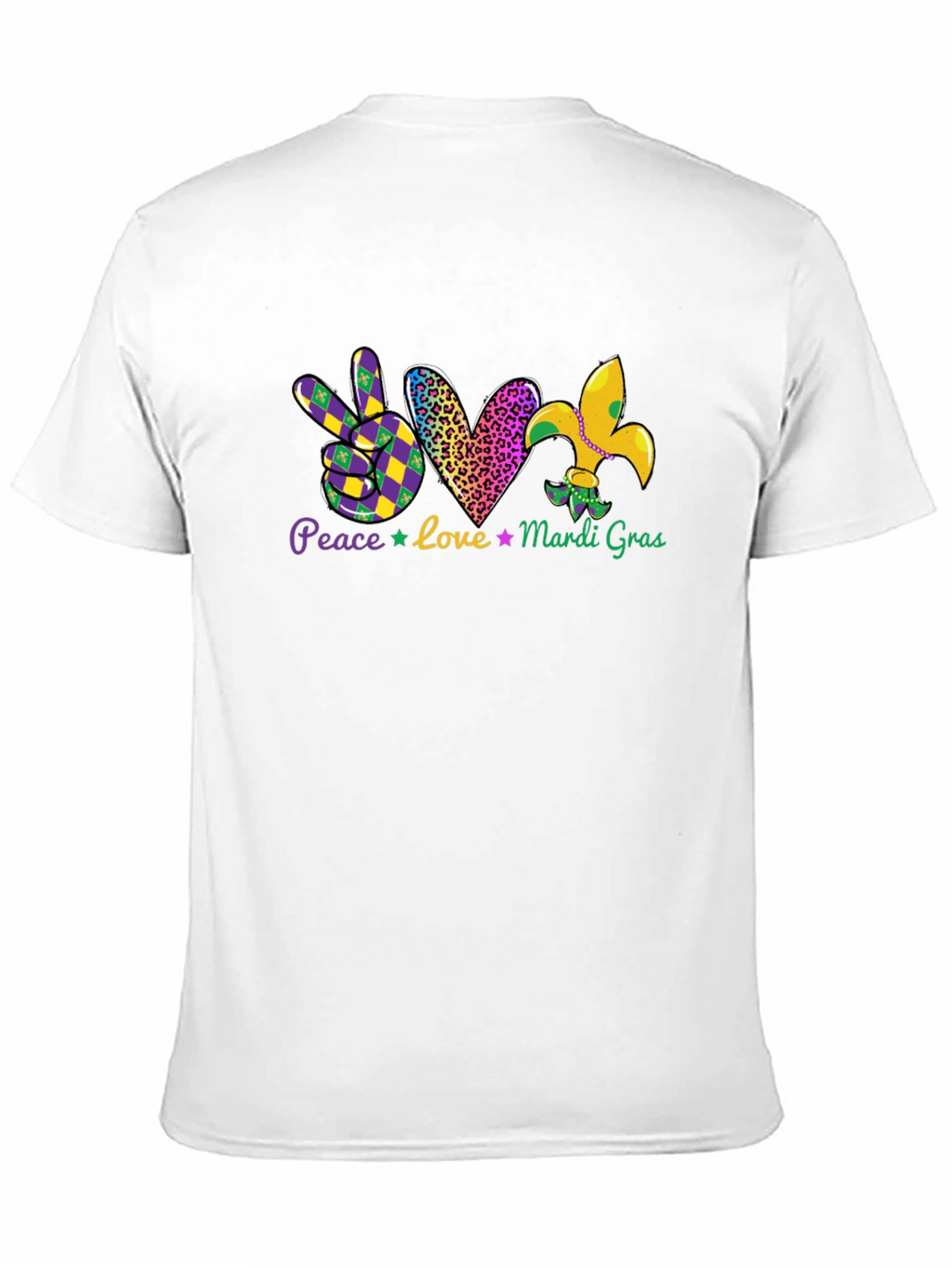 Mardi Gras Peace Love T-Shirt
