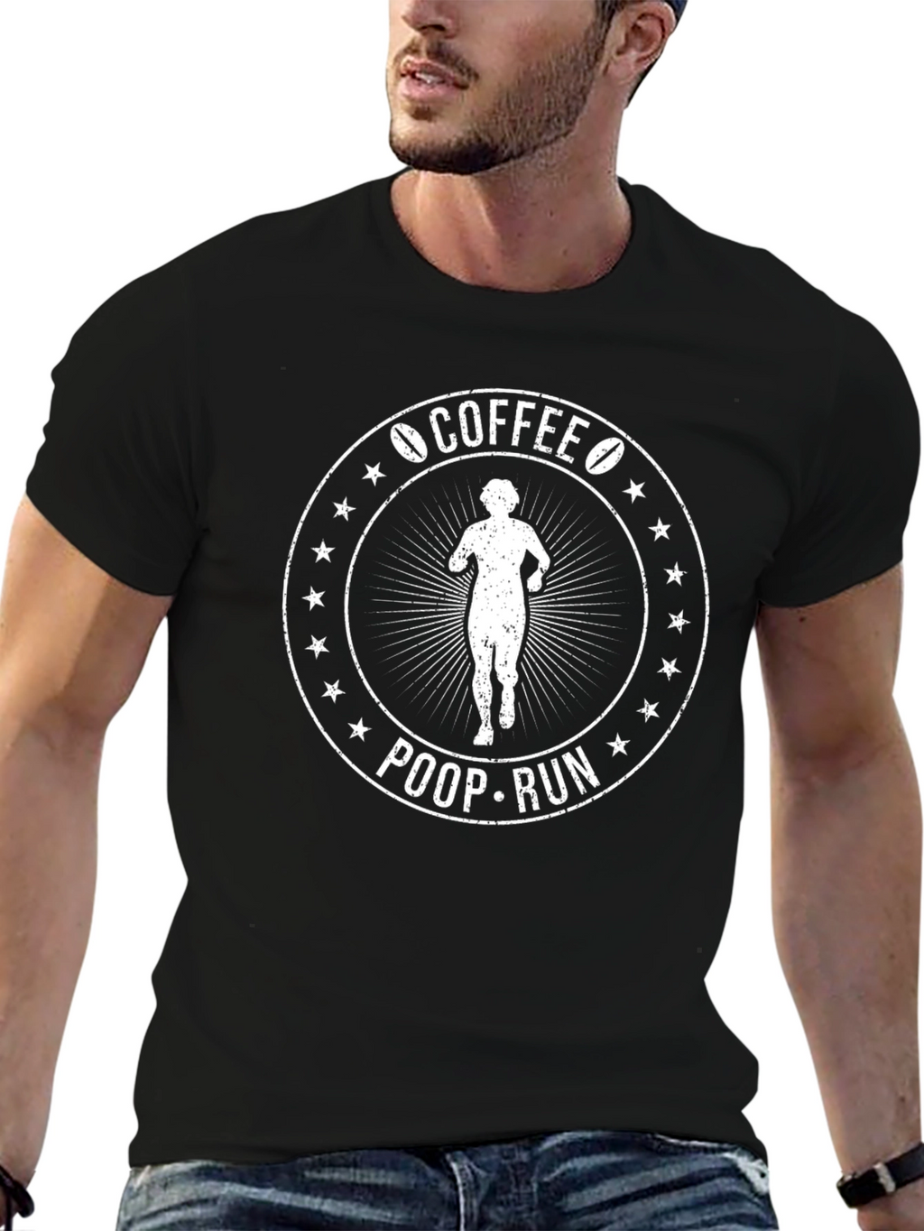 Coffee Poop Run Graphic T-Shirt
