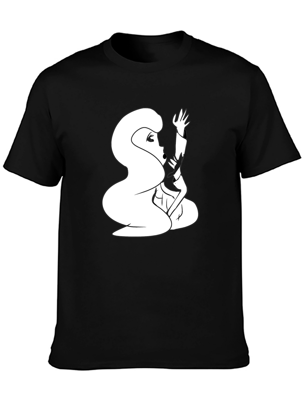 Silhouette Graphic Print Crew Neck T-Shirt