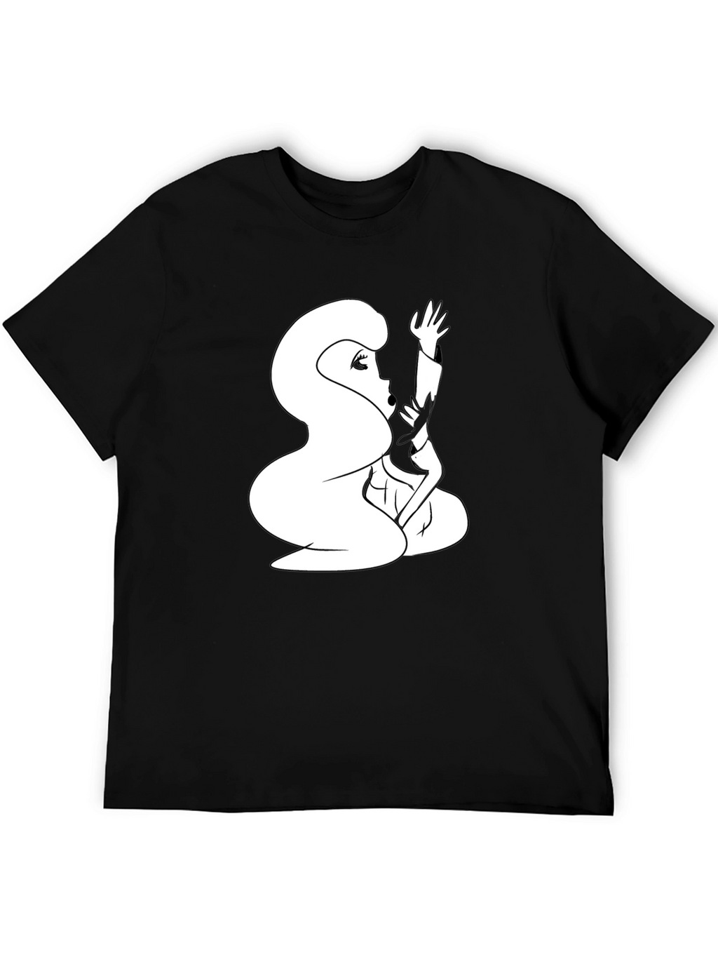 Silhouette Graphic Print Crew Neck T-Shirt