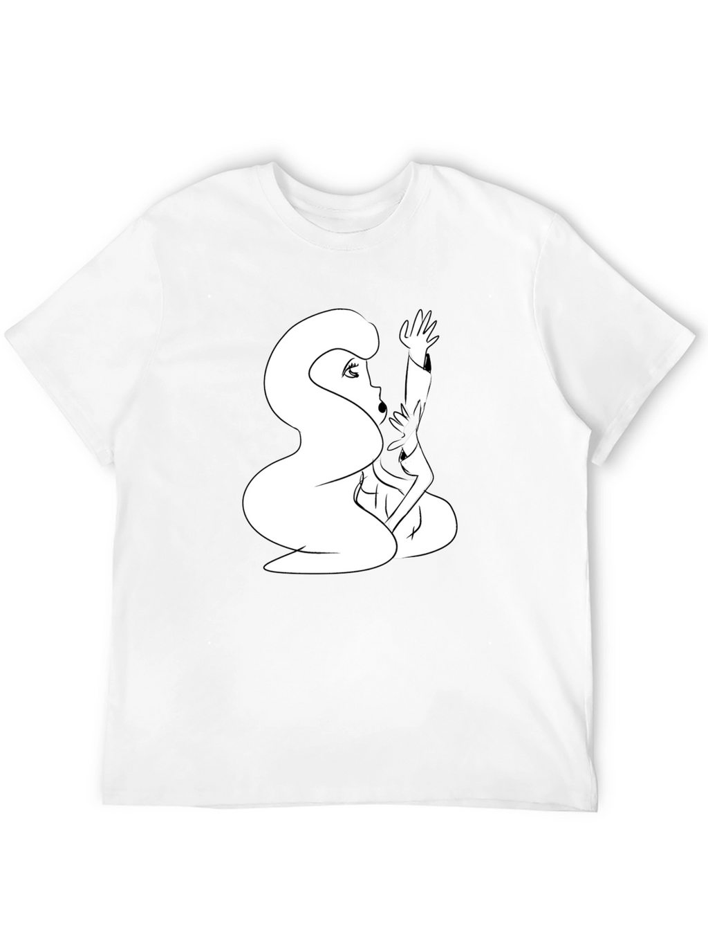 Silhouette Graphic Print Crew Neck T-Shirt