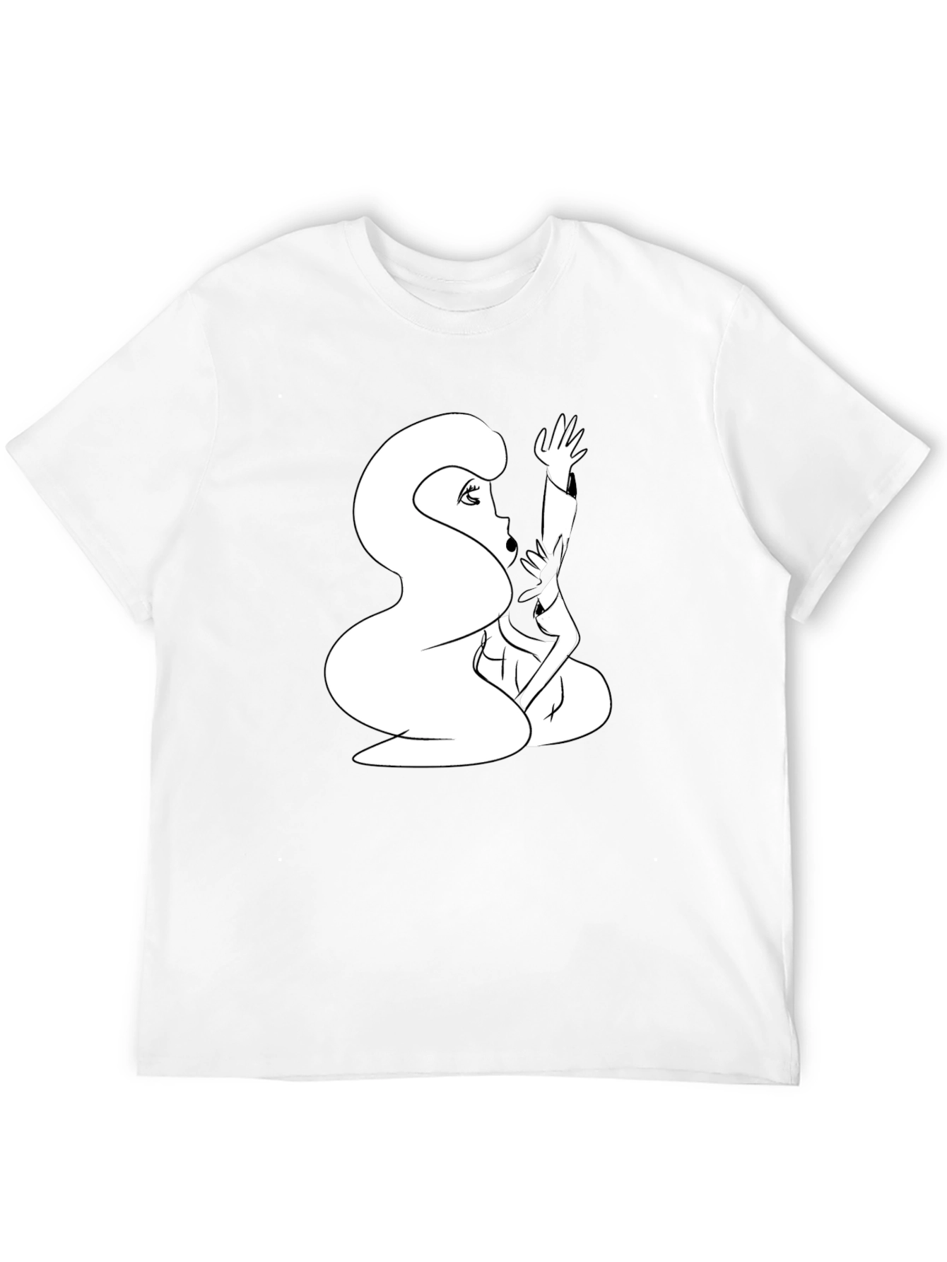 Silhouette Graphic Print Crew Neck T-Shirt