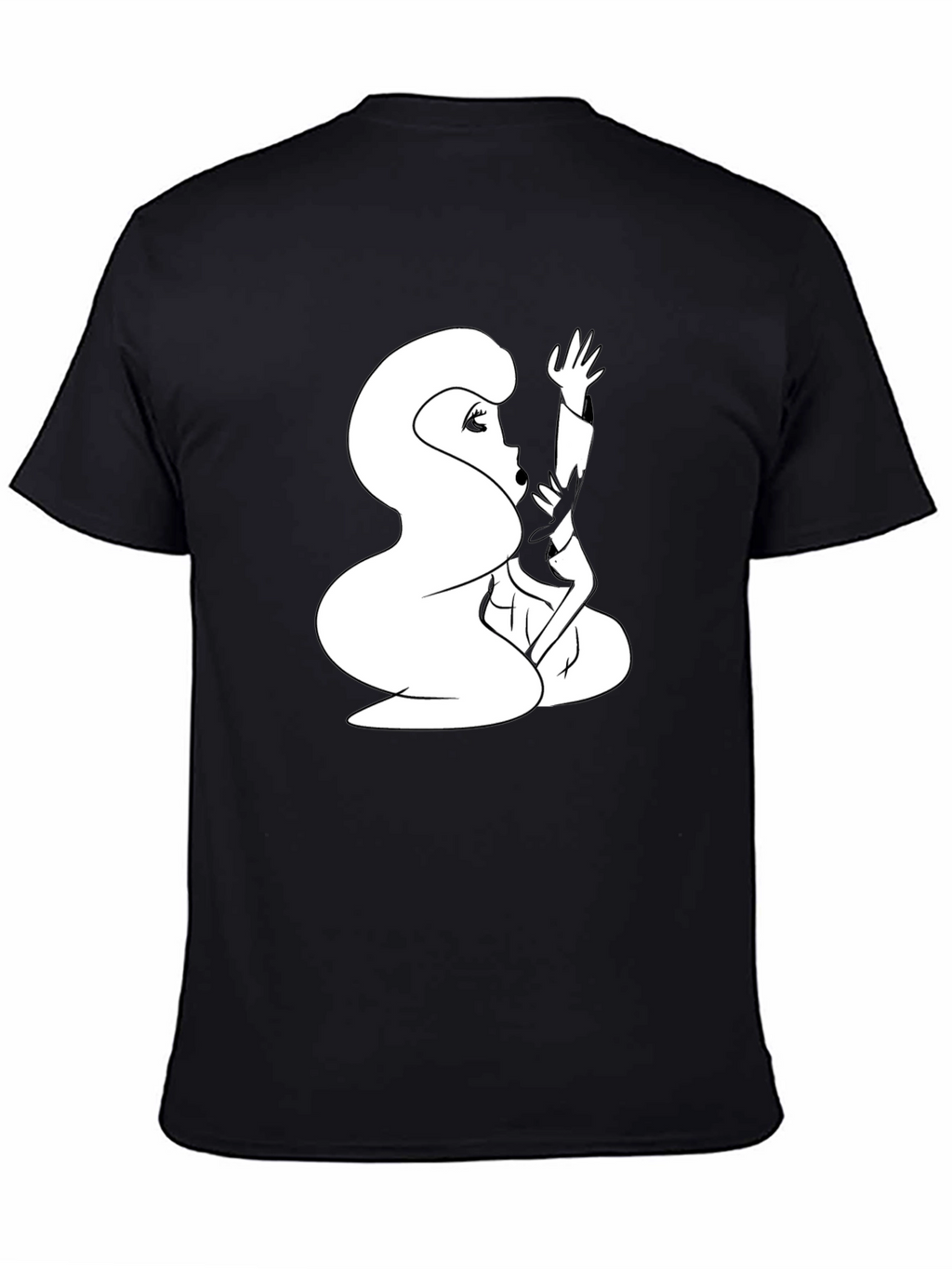 Silhouette Graphic Print Crew Neck T-Shirt