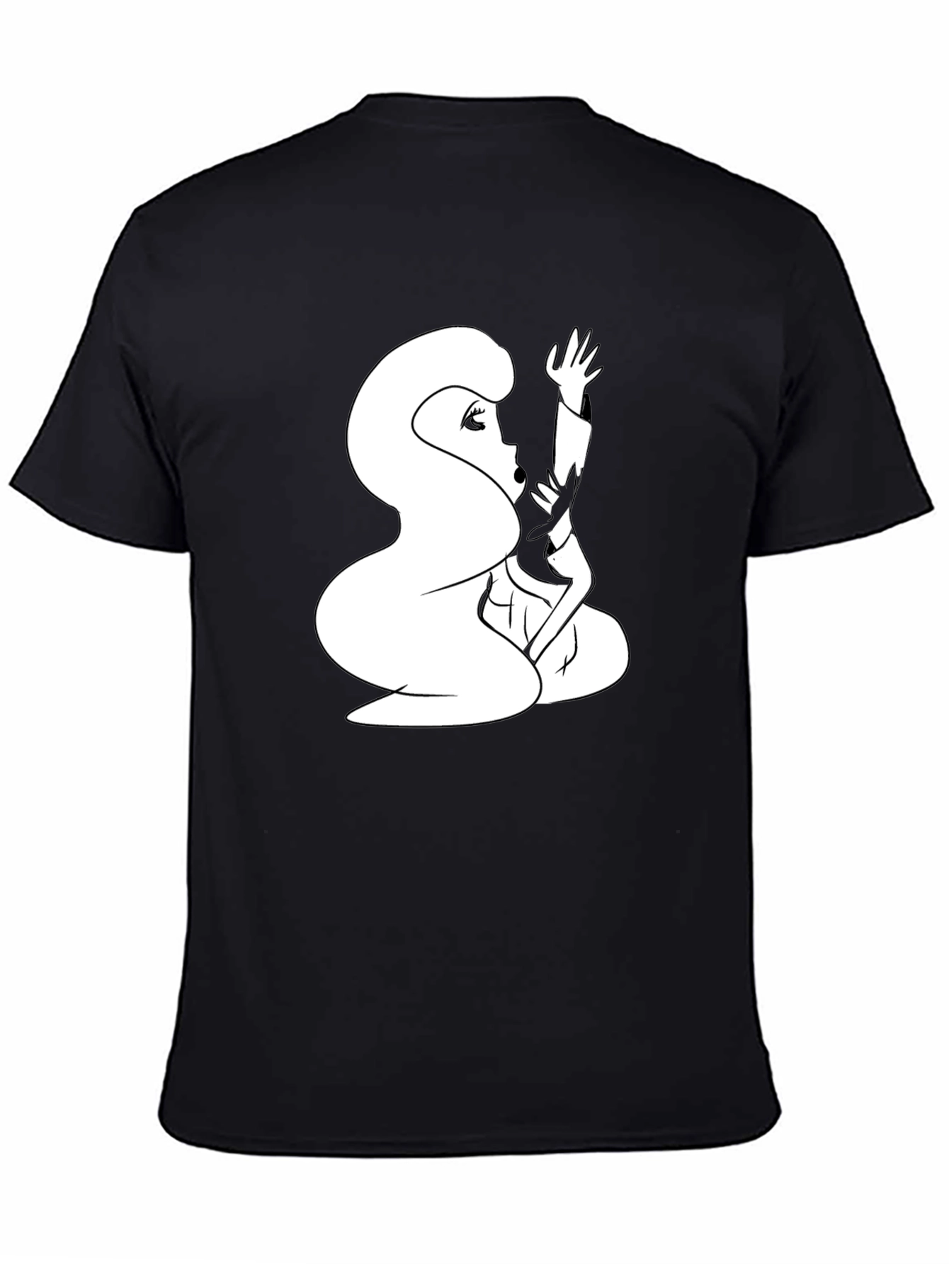 Silhouette Graphic Print Crew Neck T-Shirt