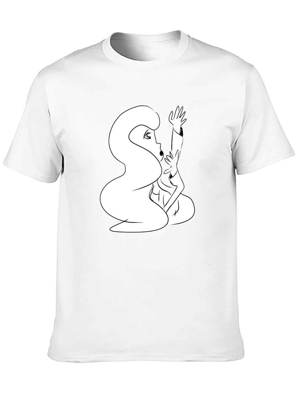 Silhouette Graphic Print Crew Neck T-Shirt