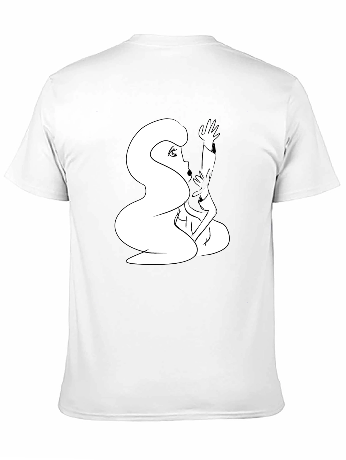 Silhouette Graphic Print Crew Neck T-Shirt