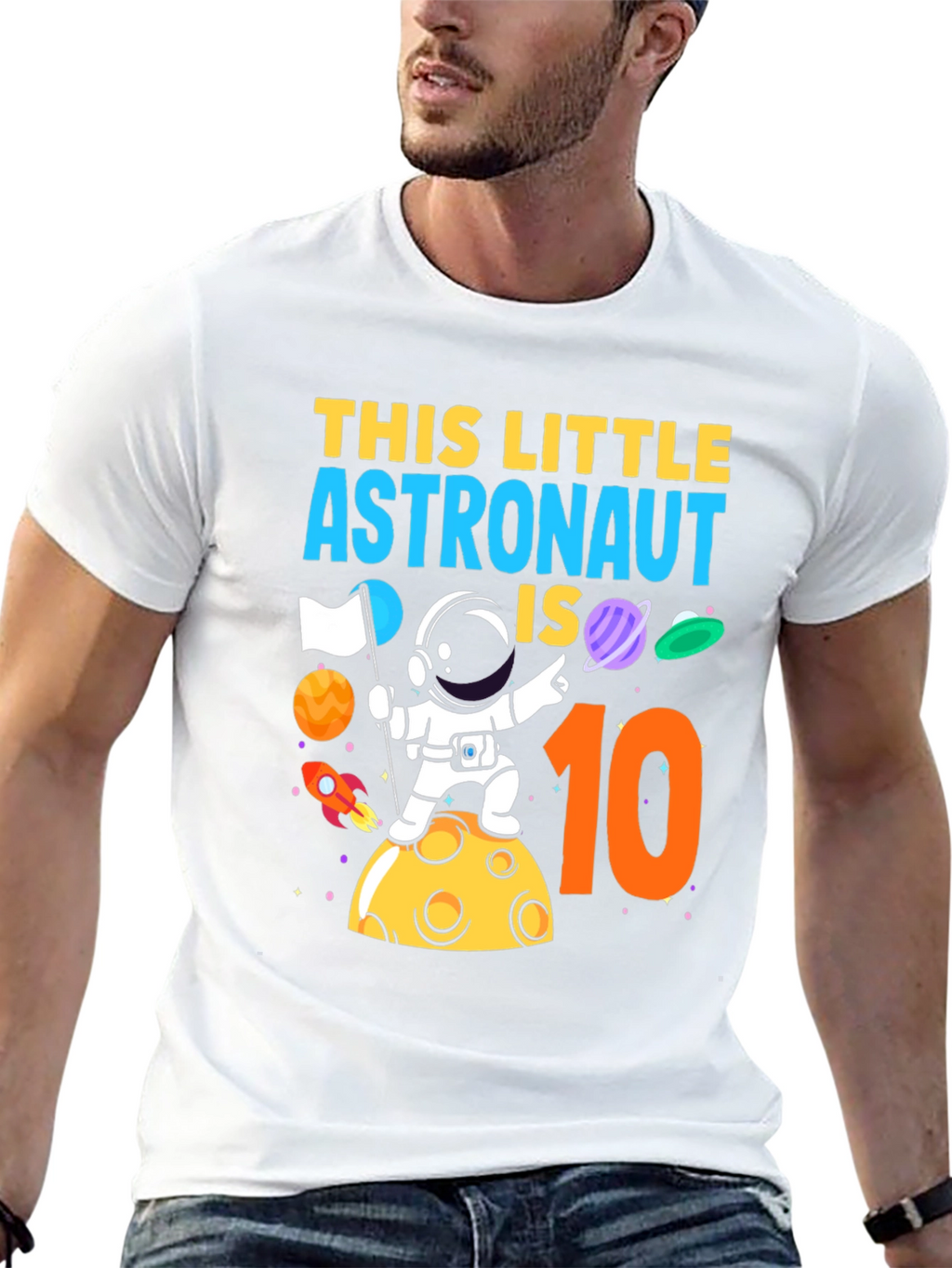 Astronaut 10th Birthday T-Shirt - Space Theme