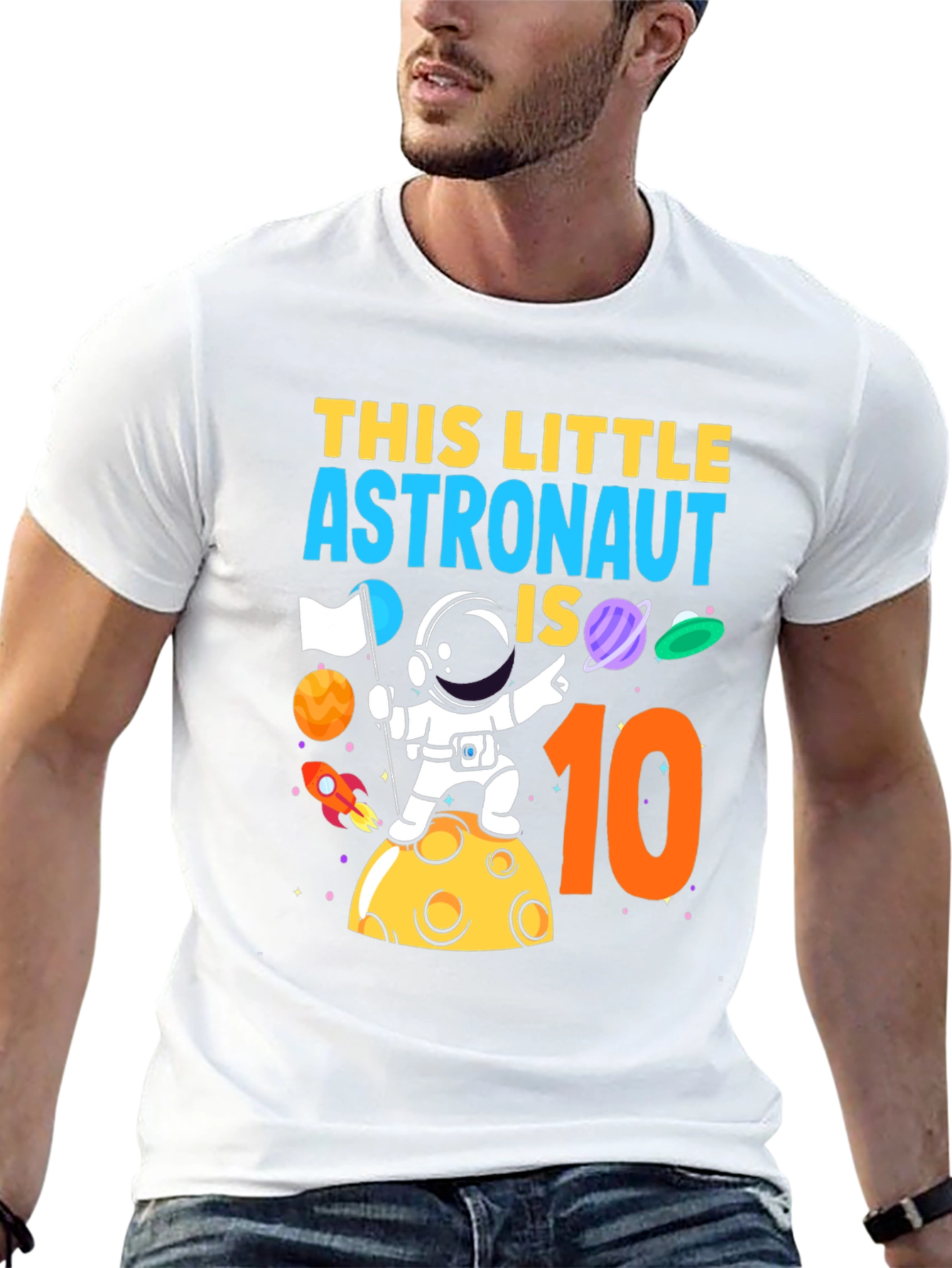 Astronaut 10th Birthday T-Shirt - Space Theme