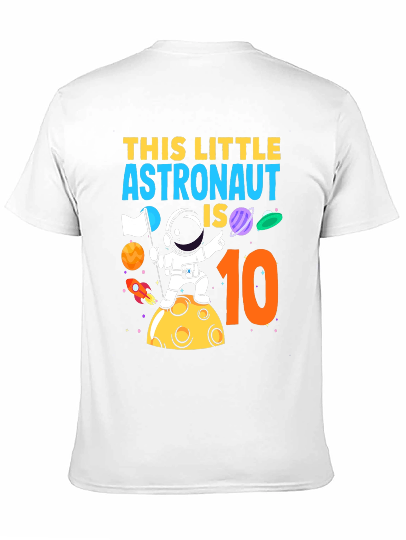 Astronaut 10th Birthday T-Shirt - Space Theme