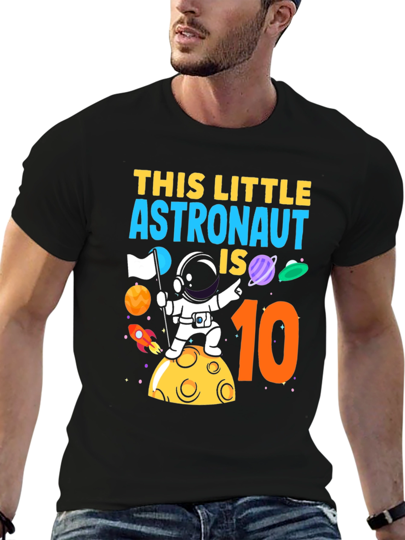 Astronaut 10th Birthday T-Shirt - Space Theme