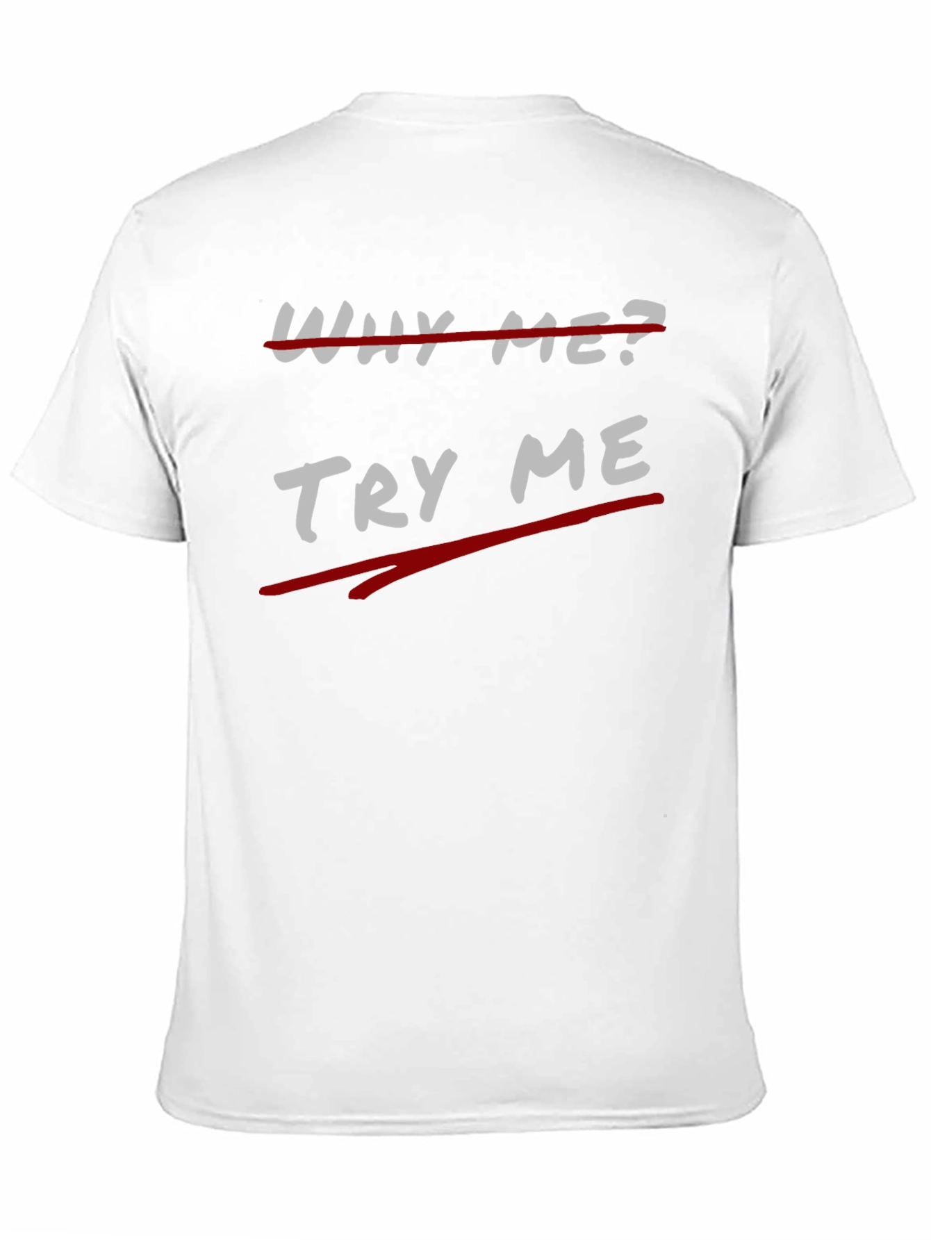 Try Me Black Graphic Tee - Unique Slogan T-Shirt