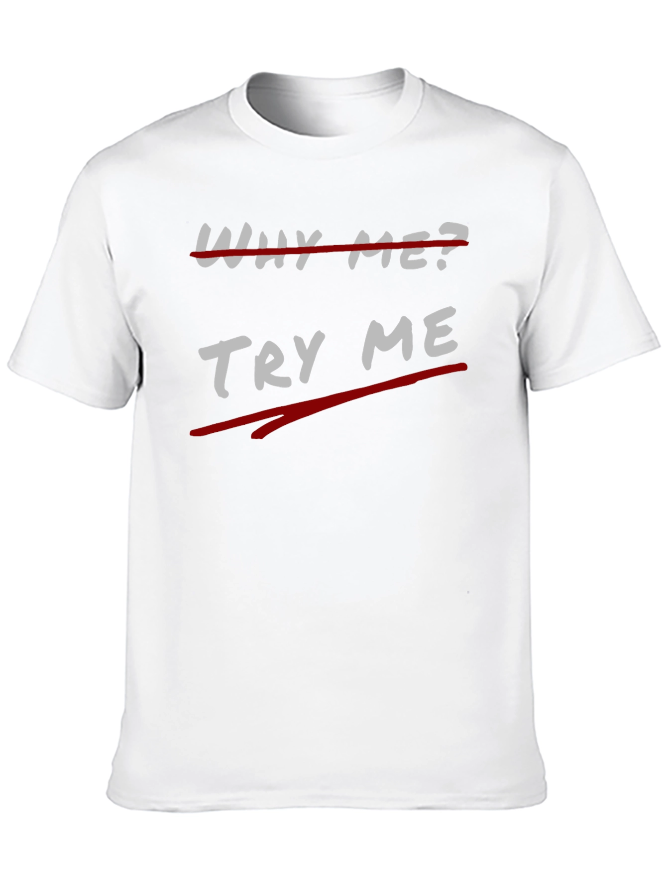 Try Me Black Graphic Tee - Unique Slogan T-Shirt