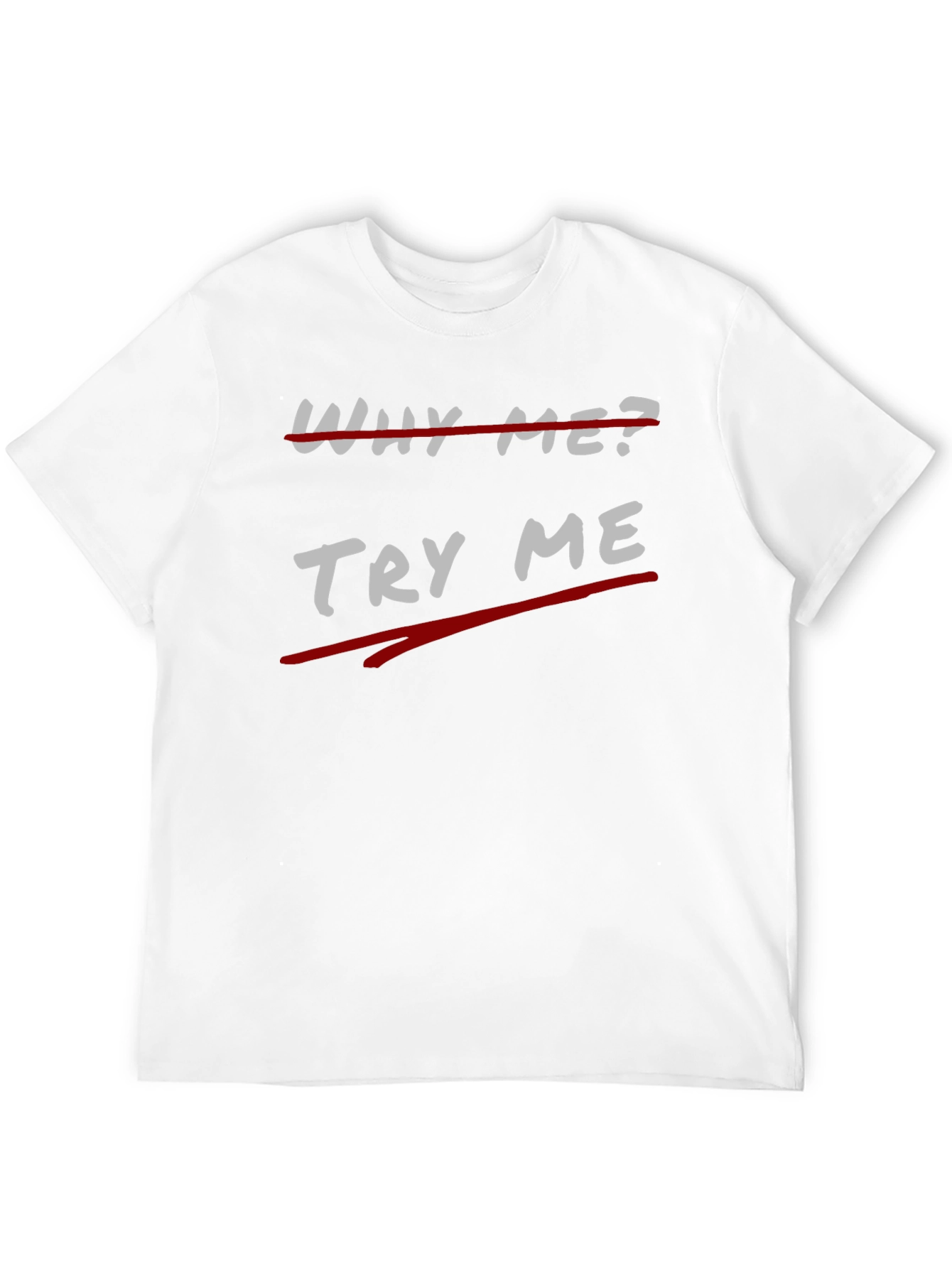 Try Me Black Graphic Tee - Unique Slogan T-Shirt