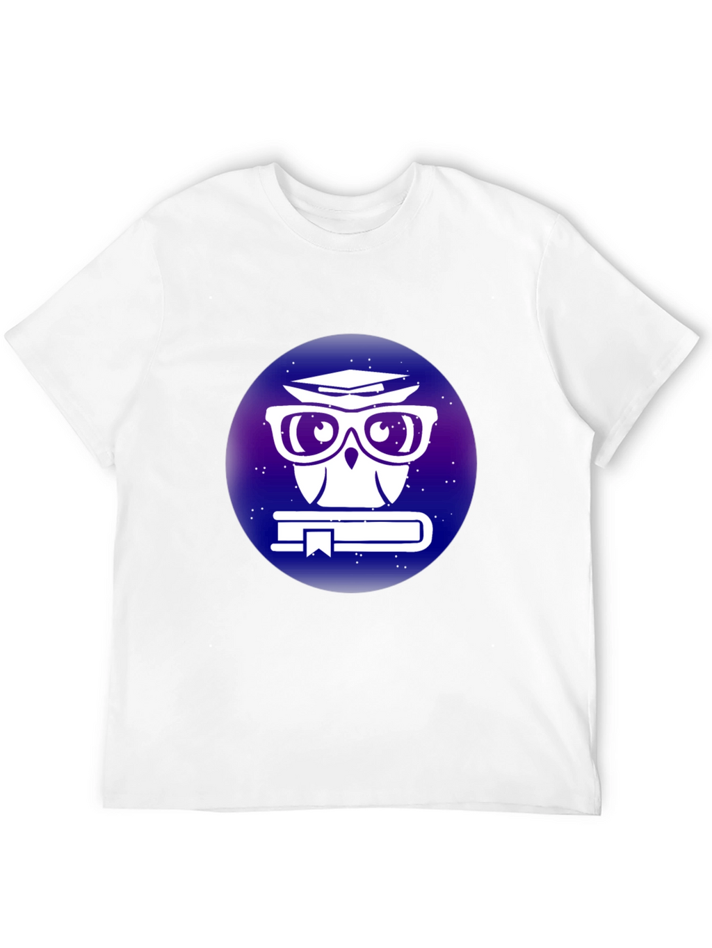 Smart Owl T-Shirt - Galaxy Book Design