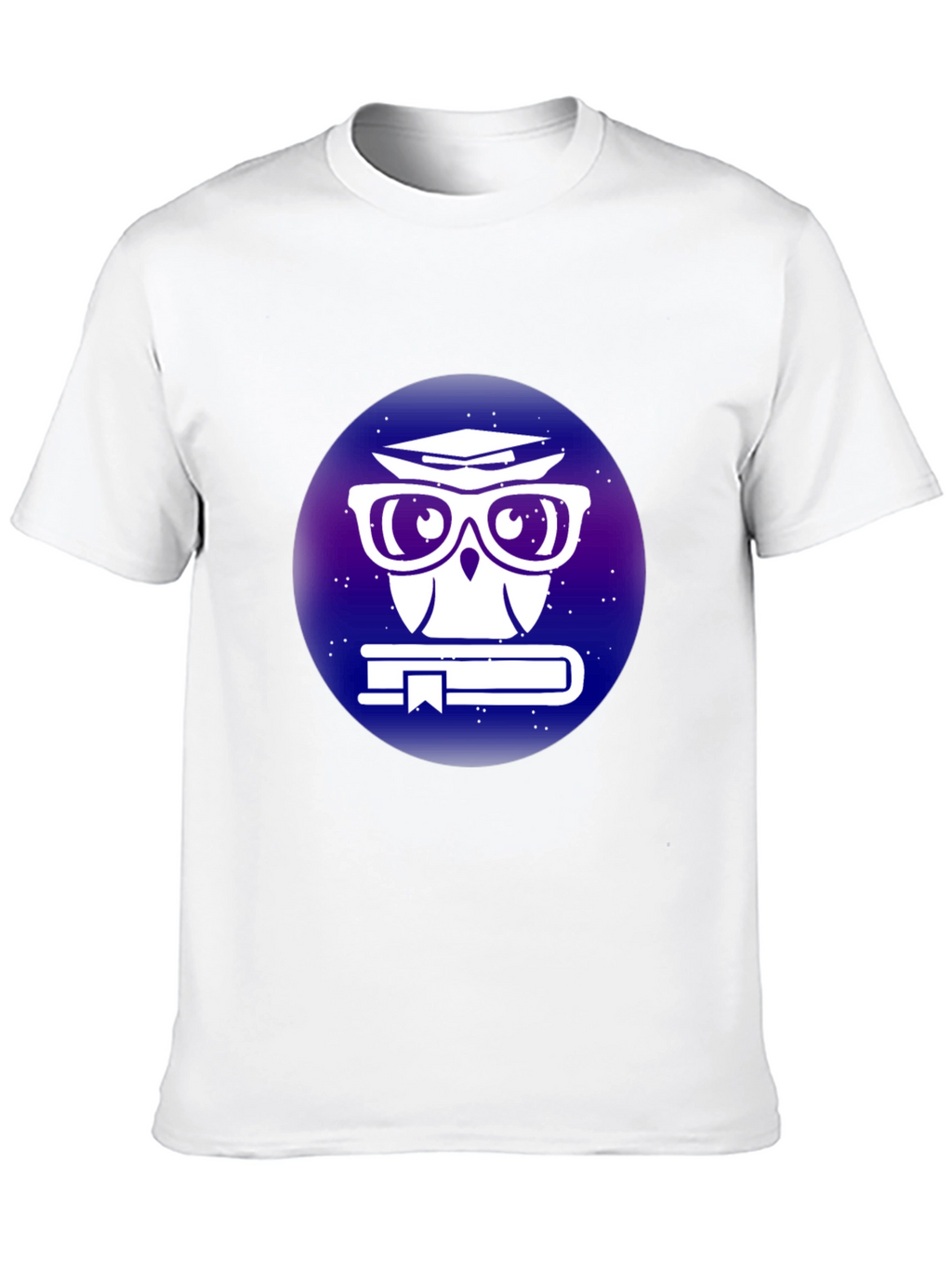 Smart Owl T-Shirt - Galaxy Book Design