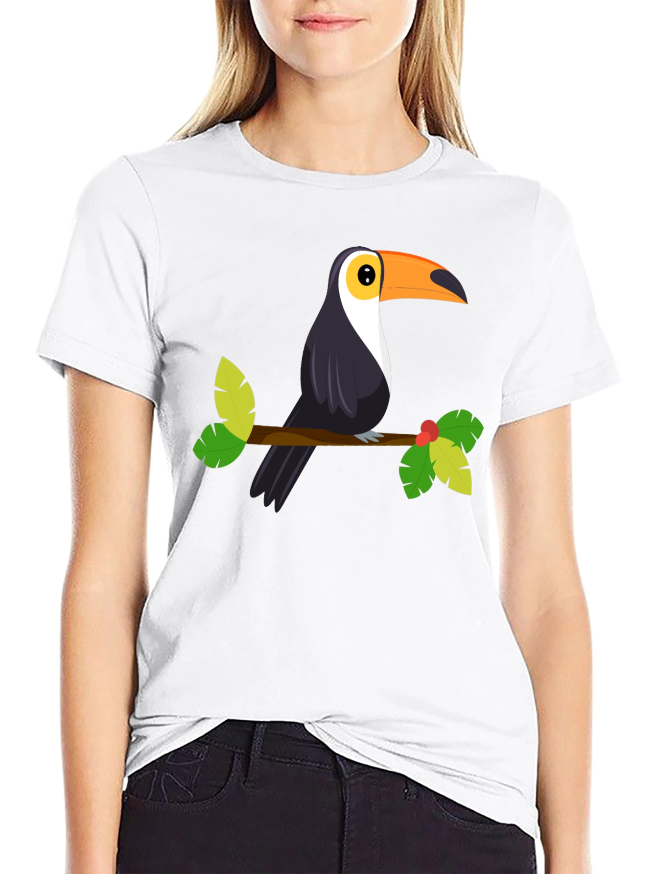 Toucan Graphic Tee - Tropical Bird Design