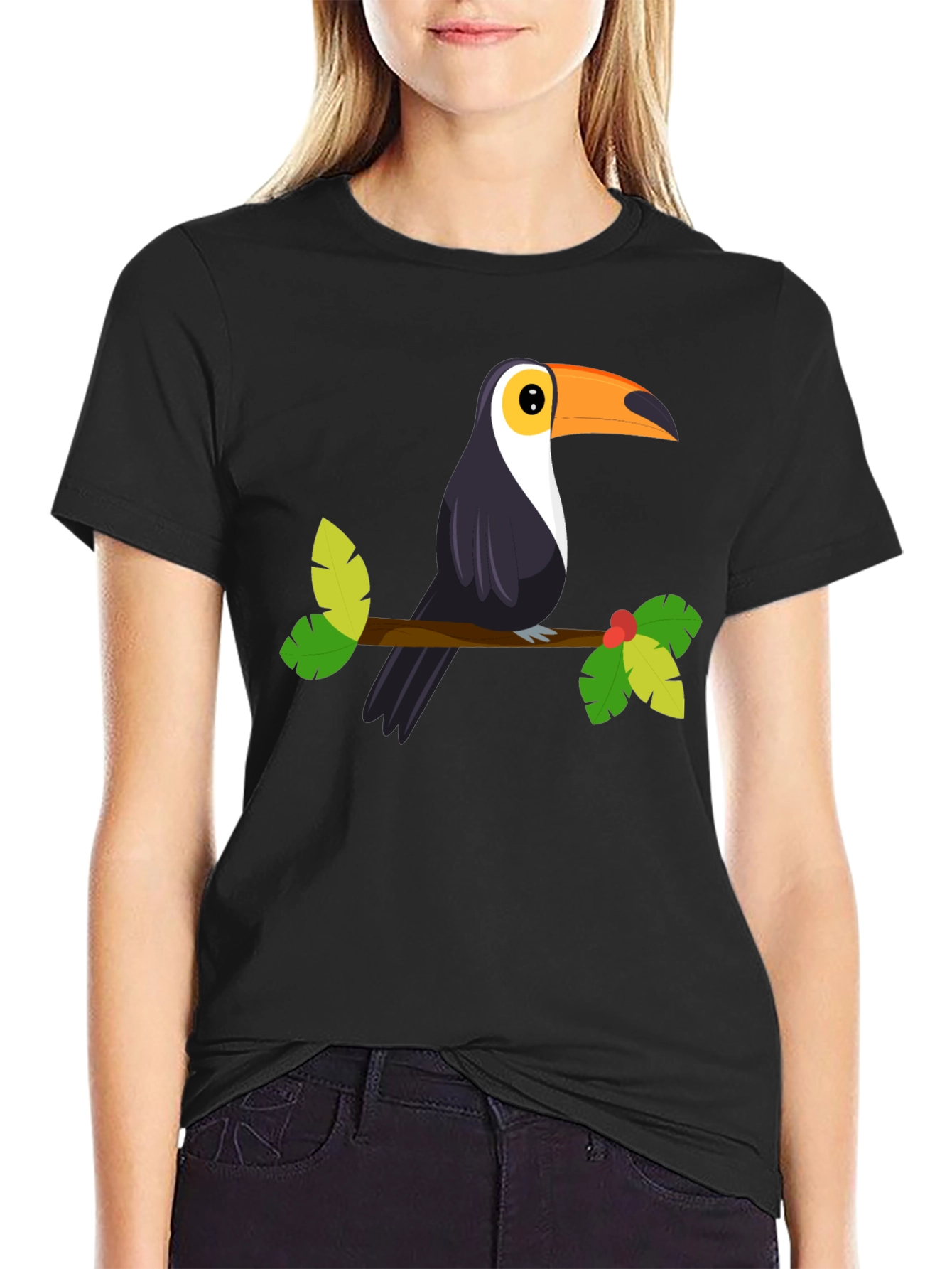 Toucan Graphic Tee - Tropical Bird Design