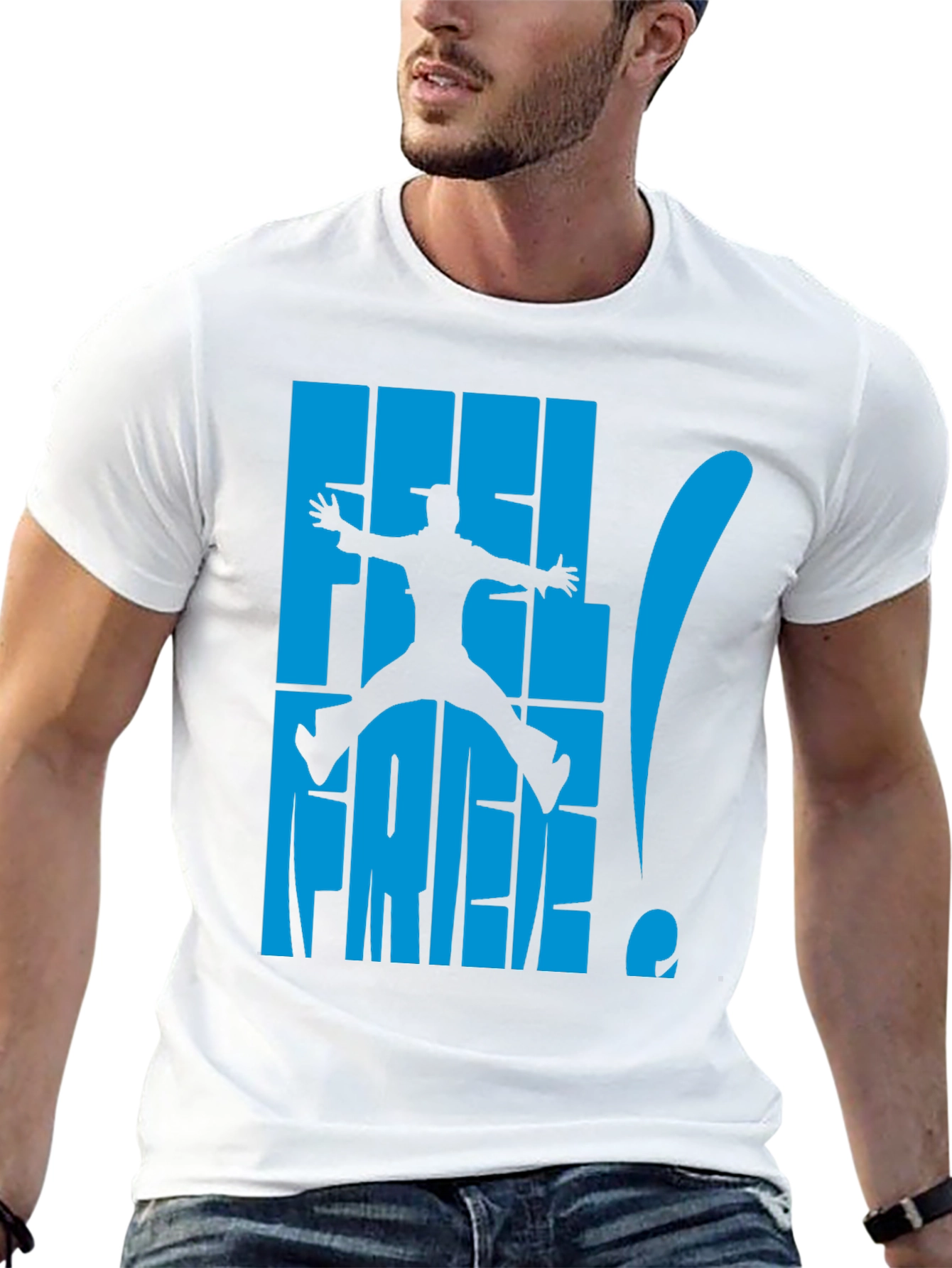 Feel Free Graphic Tee - Black Cotton T-Shirt