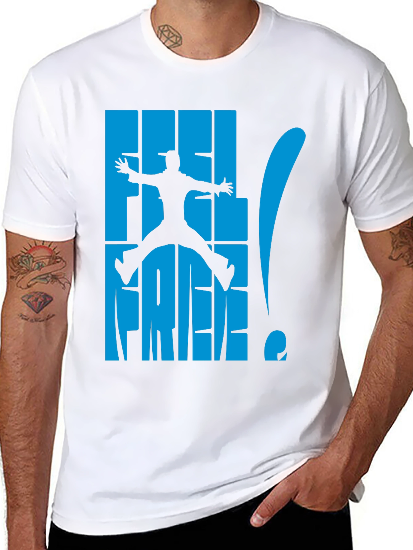 Feel Free Graphic Tee - Black Cotton T-Shirt