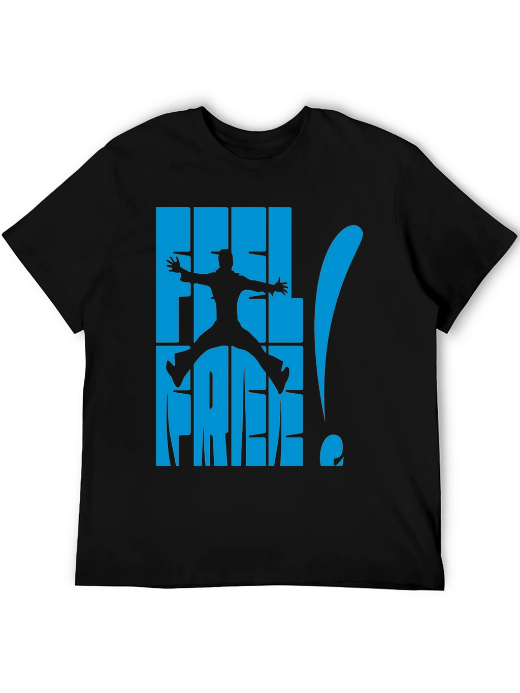 Feel Free Graphic Tee - Black Cotton T-Shirt