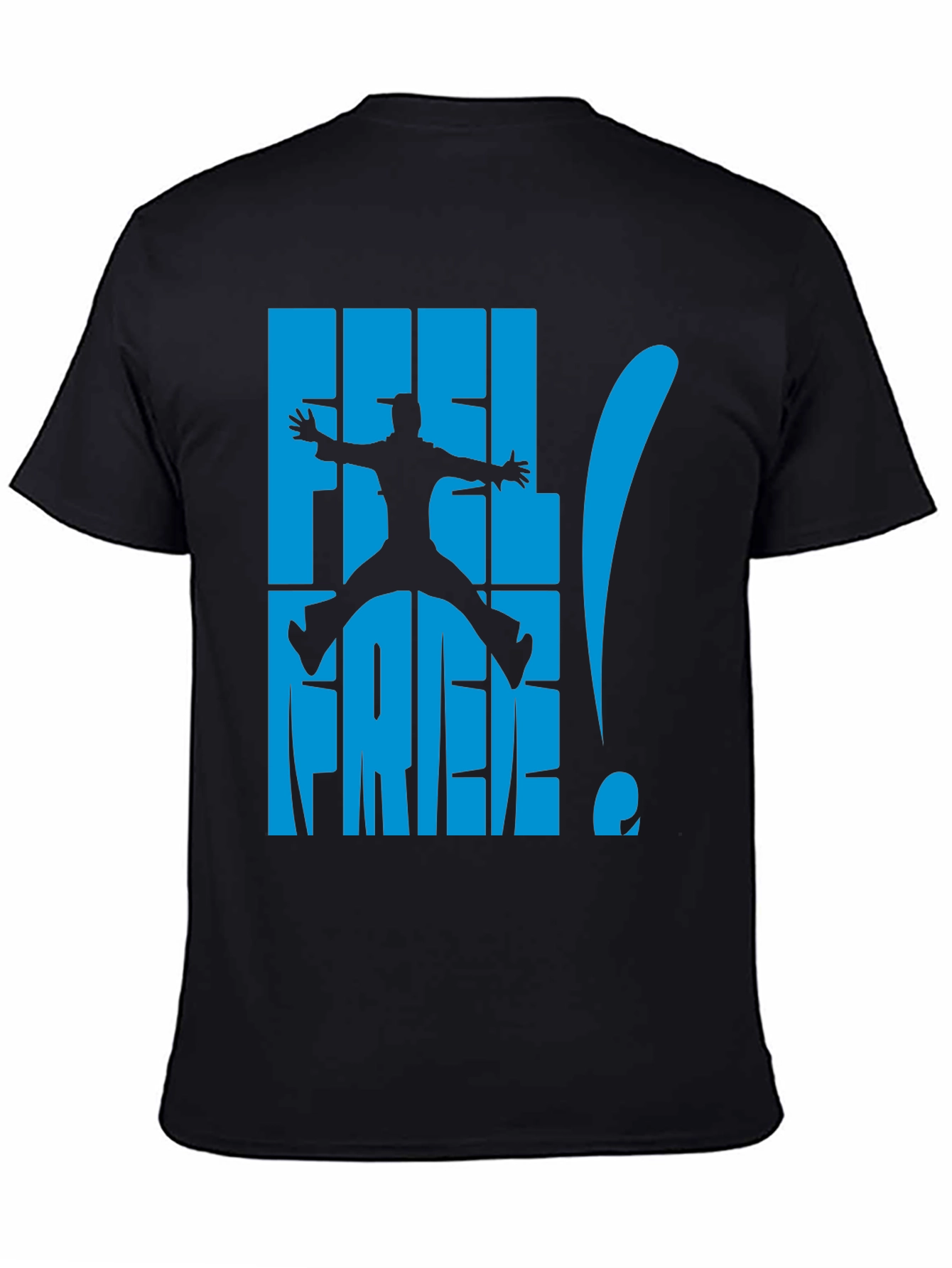 Feel Free Graphic Tee - Black Cotton T-Shirt