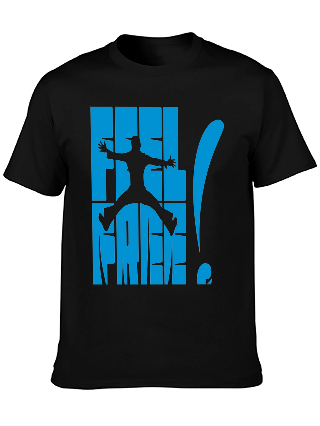 Feel Free Graphic Tee - Black Cotton T-Shirt
