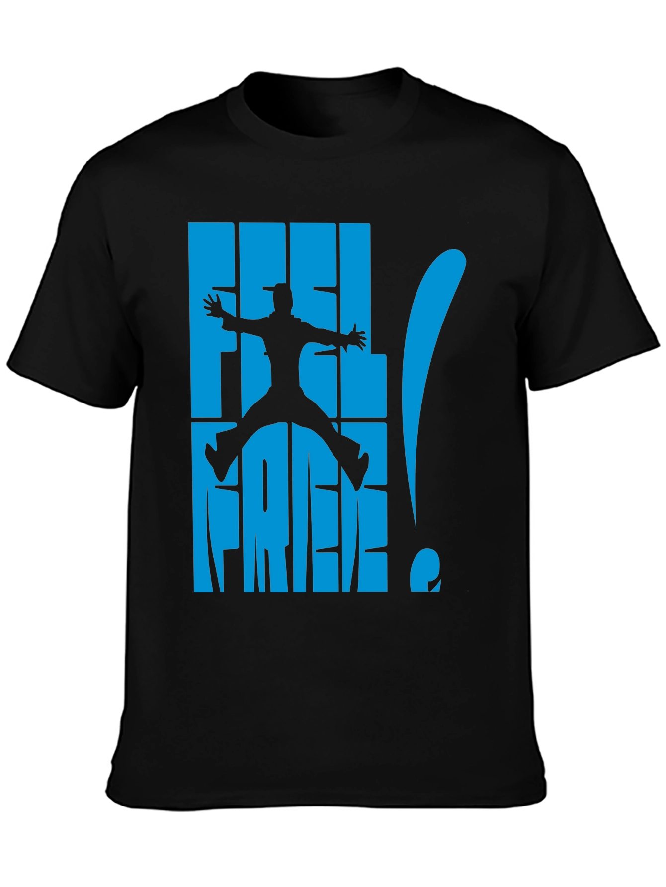 Feel Free Graphic Tee - Black Cotton T-Shirt