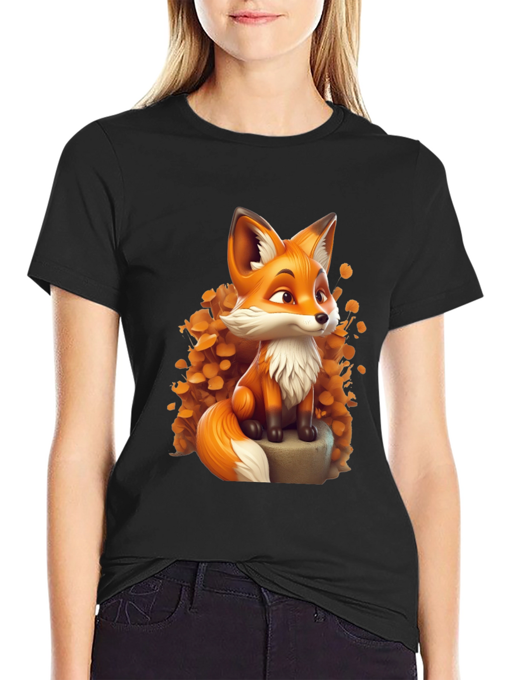Cartoon Fox Graphic Tee - Stylish & Comfortable