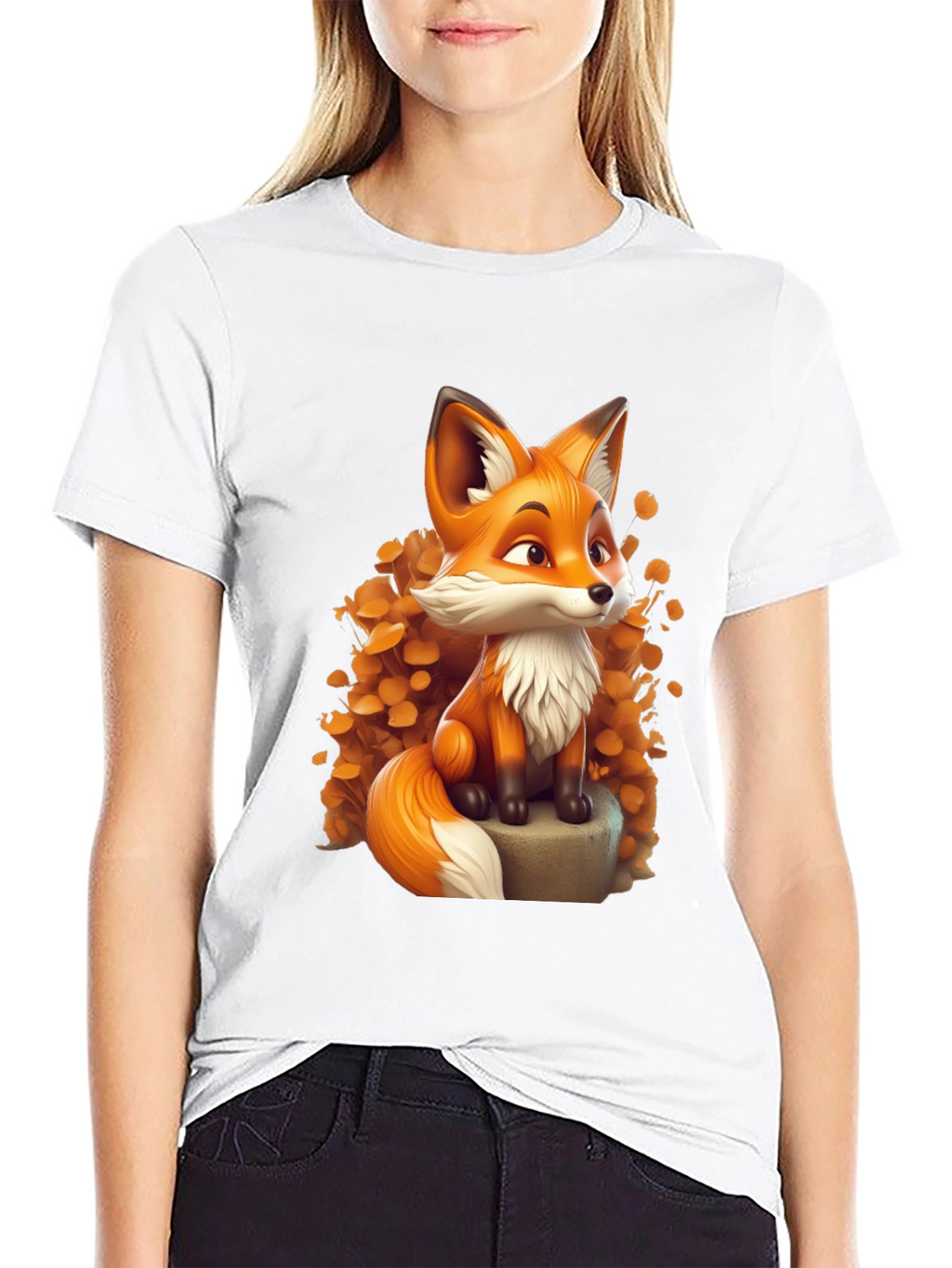Cartoon Fox Graphic Tee - Stylish & Comfortable