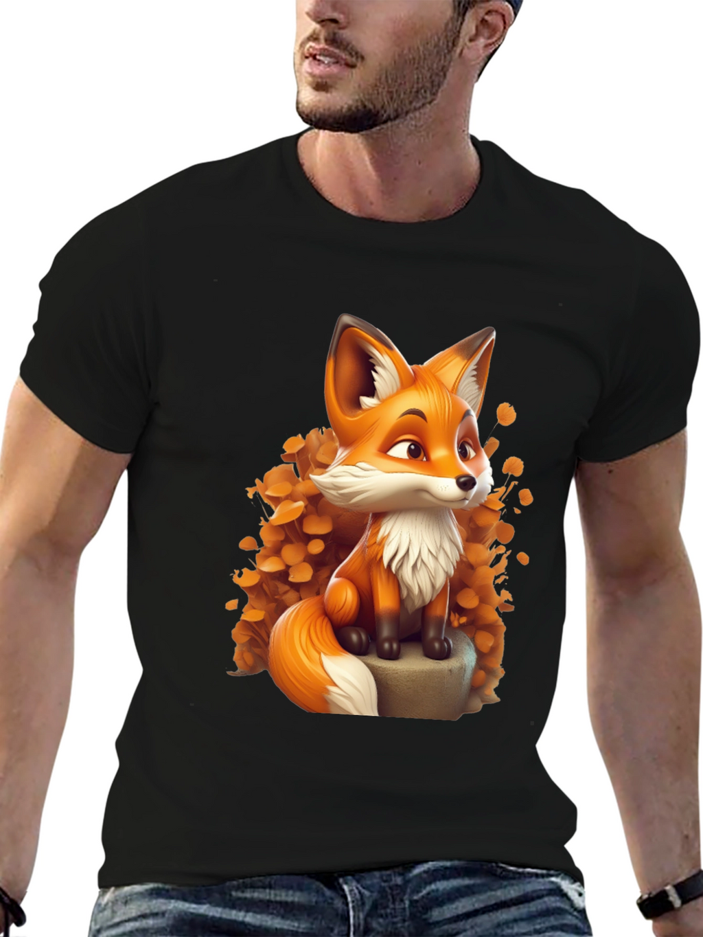 Cartoon Fox Graphic Tee - Stylish & Comfortable