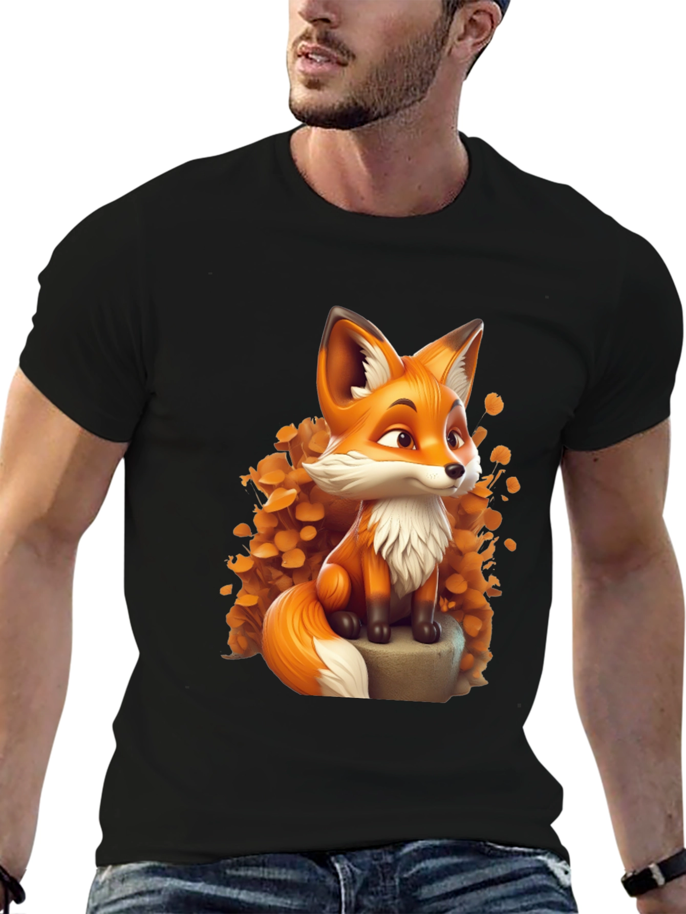 Cartoon Fox Graphic Tee - Stylish & Comfortable