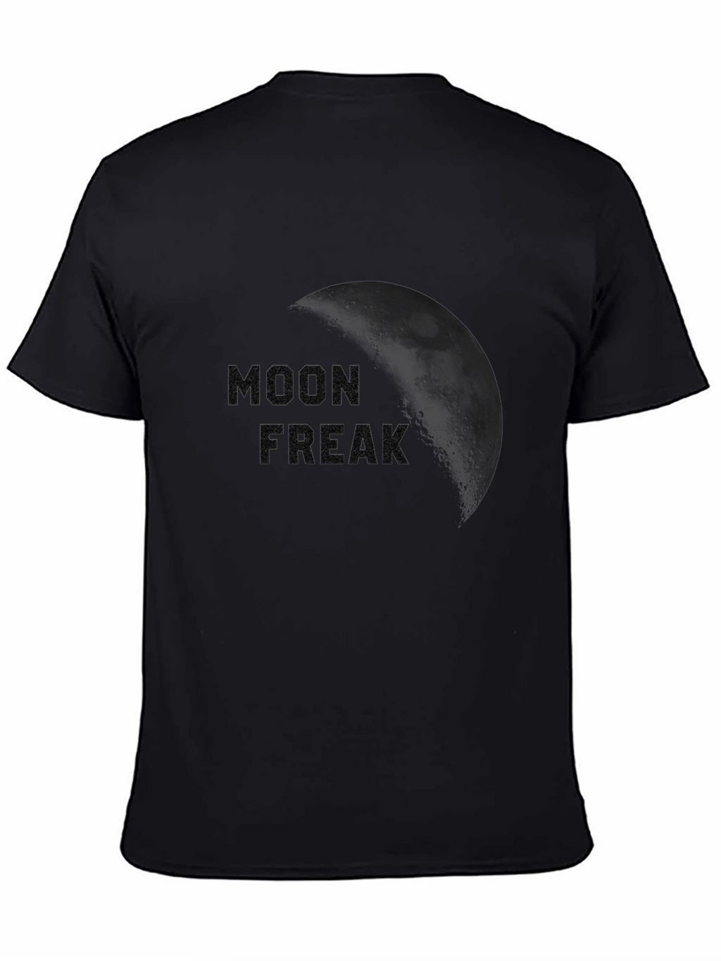 Moon Freak Graphic T-Shirt - Black Crew Neck Tee