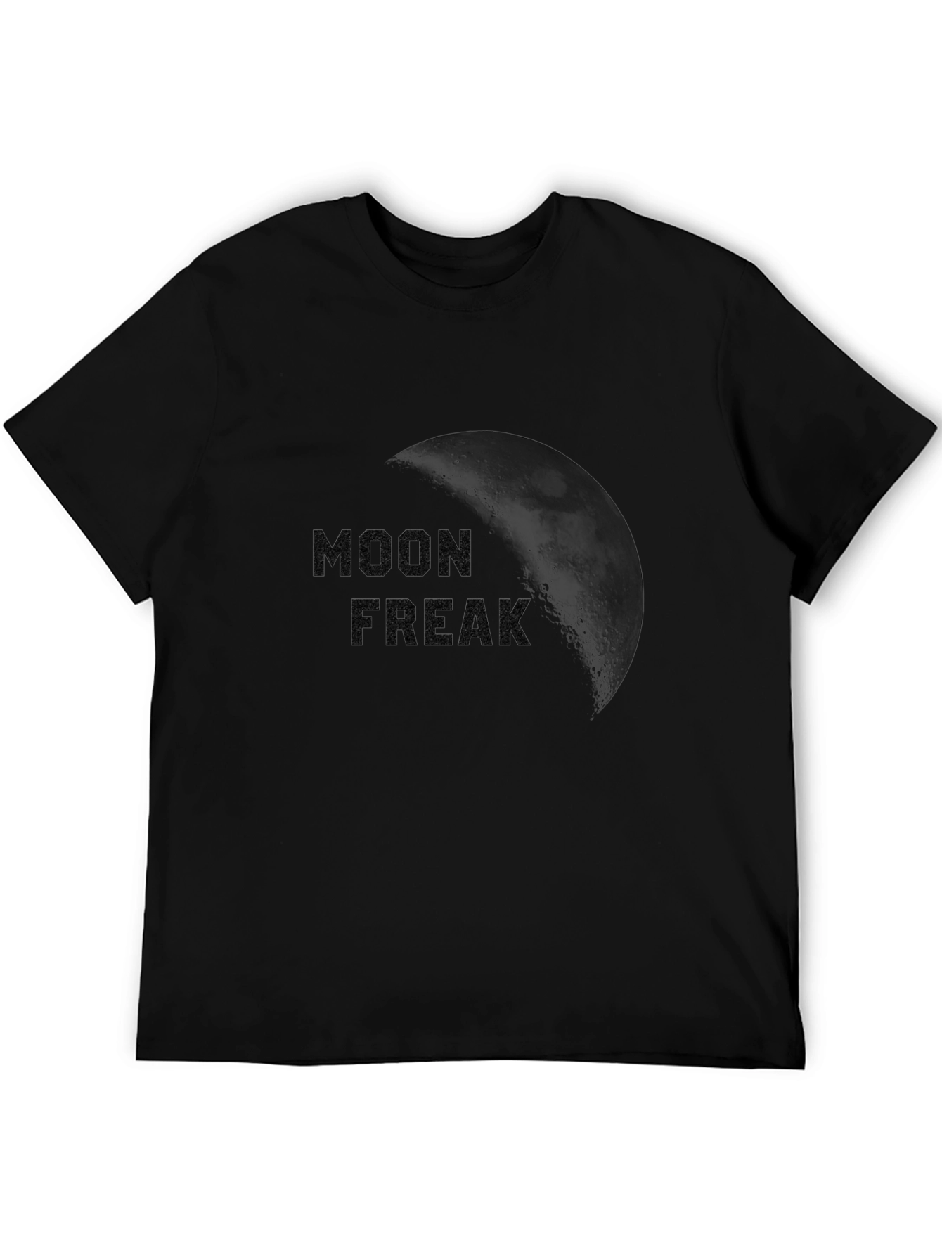 Moon Freak Graphic T-Shirt - Black Crew Neck Tee