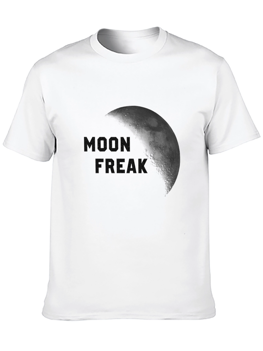 Moon Freak Graphic T-Shirt - Black Crew Neck Tee