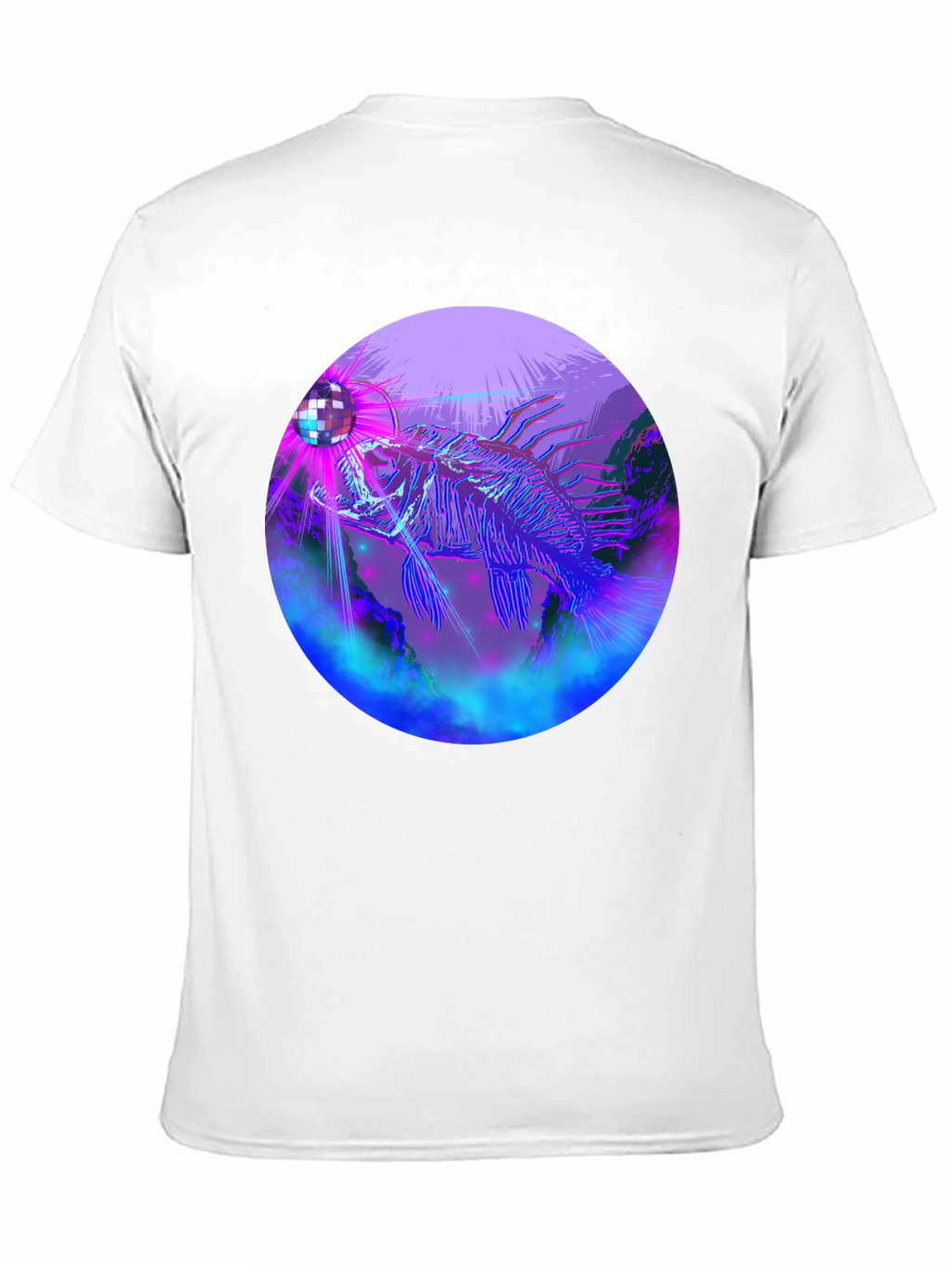 Neon Fish Disco Ball Graphic Tee