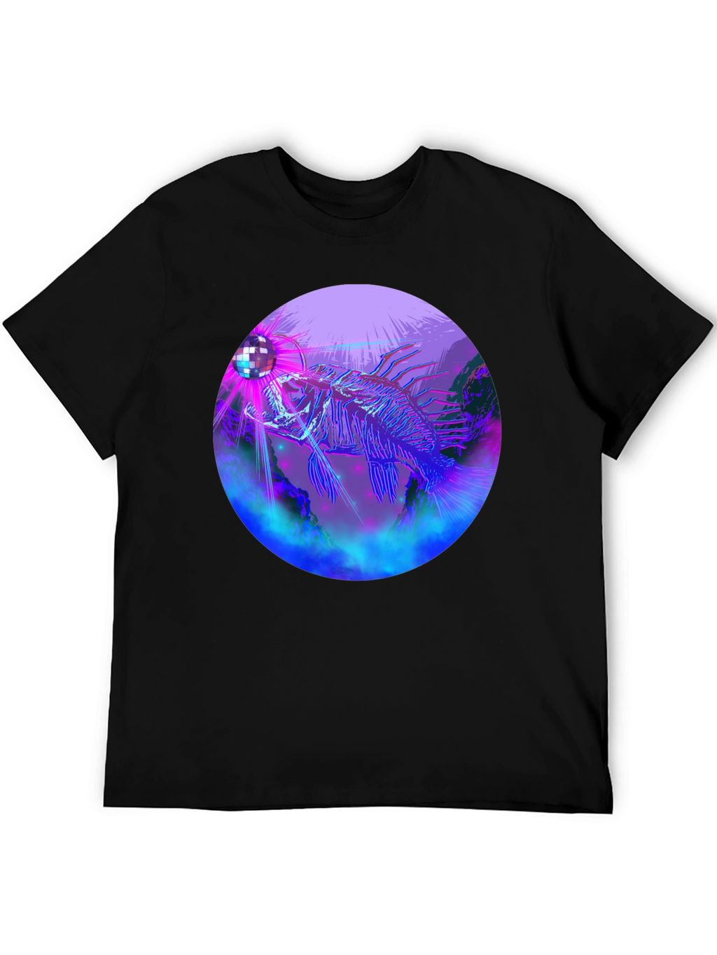 Neon Fish Disco Ball Graphic Tee