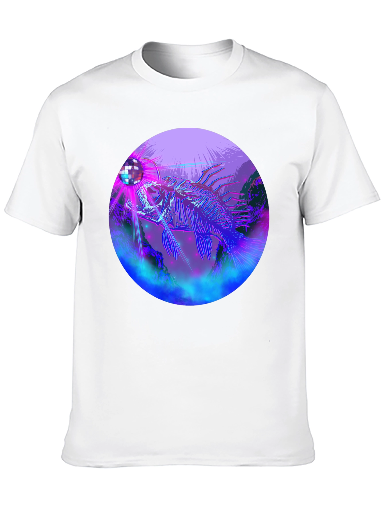 Neon Fish Disco Ball Graphic Tee
