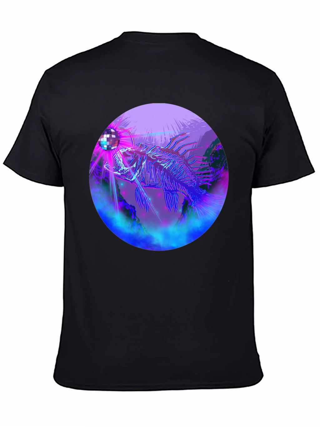 Neon Fish Disco Ball Graphic Tee