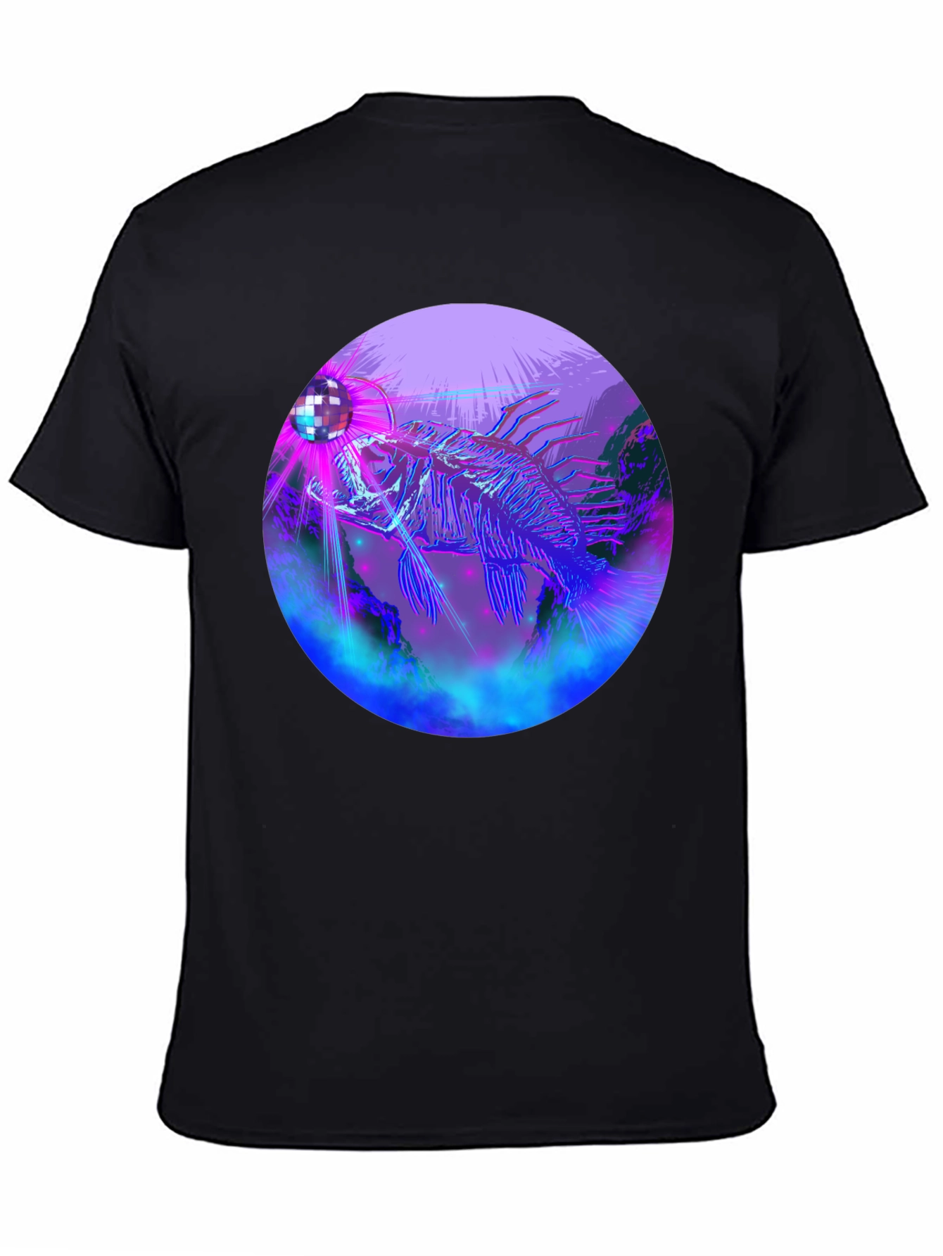 Neon Fish Disco Ball Graphic Tee