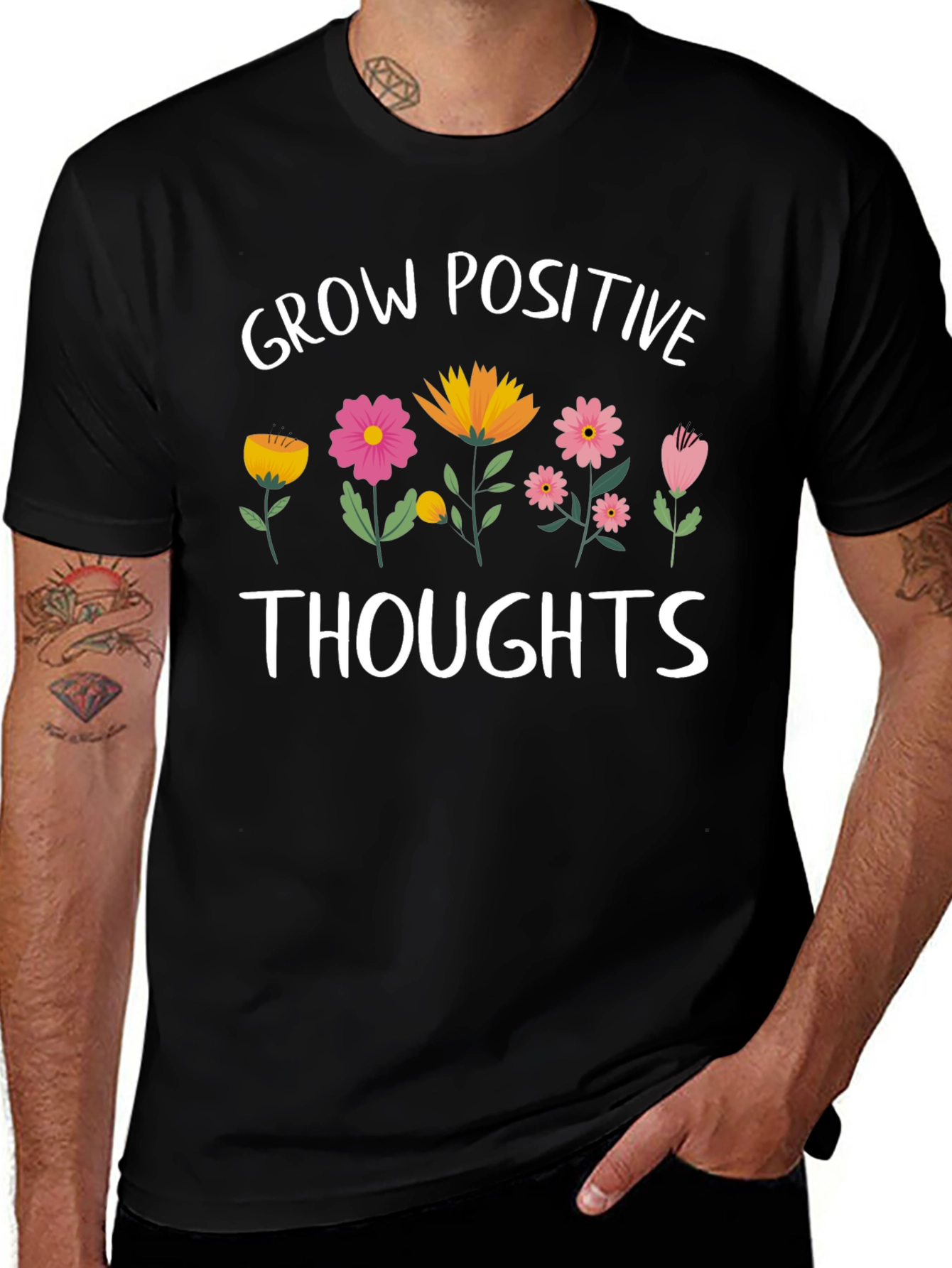 Grow Positive Thoughts Graphic T-Shirt