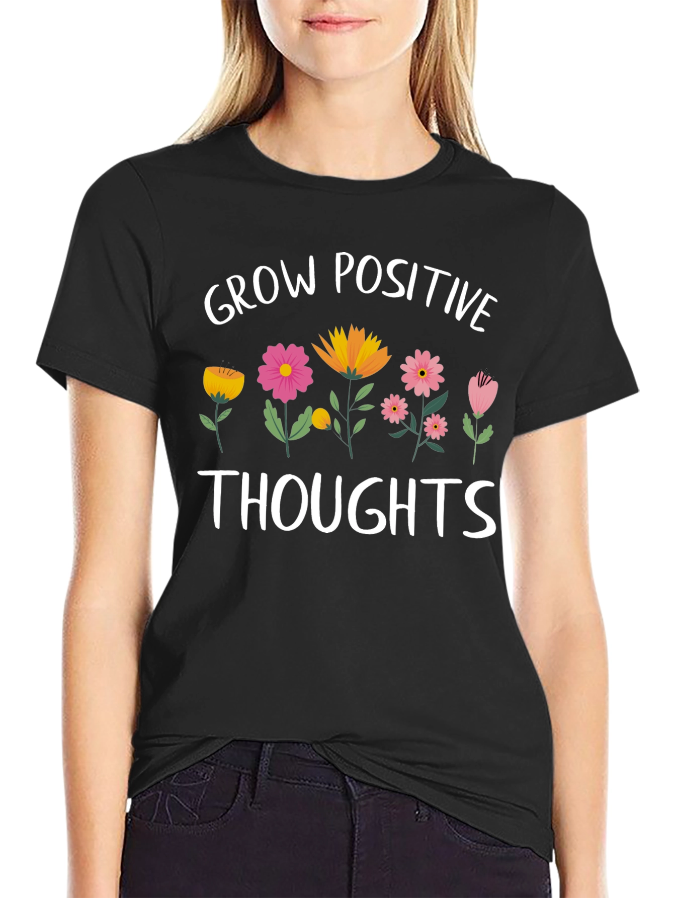 Grow Positive Thoughts Graphic T-Shirt