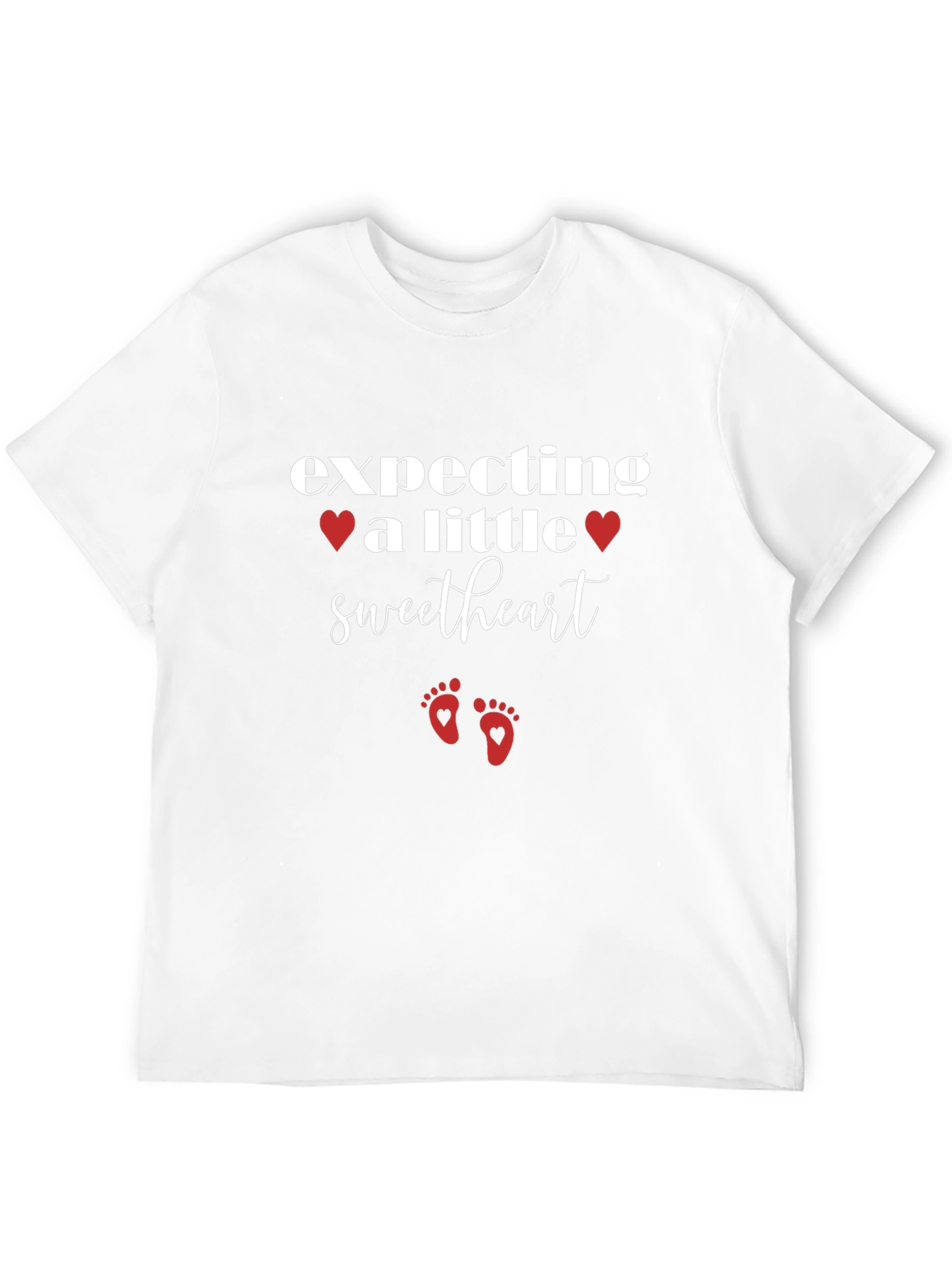 Expecting a Little Sweetheart Black T-Shirt