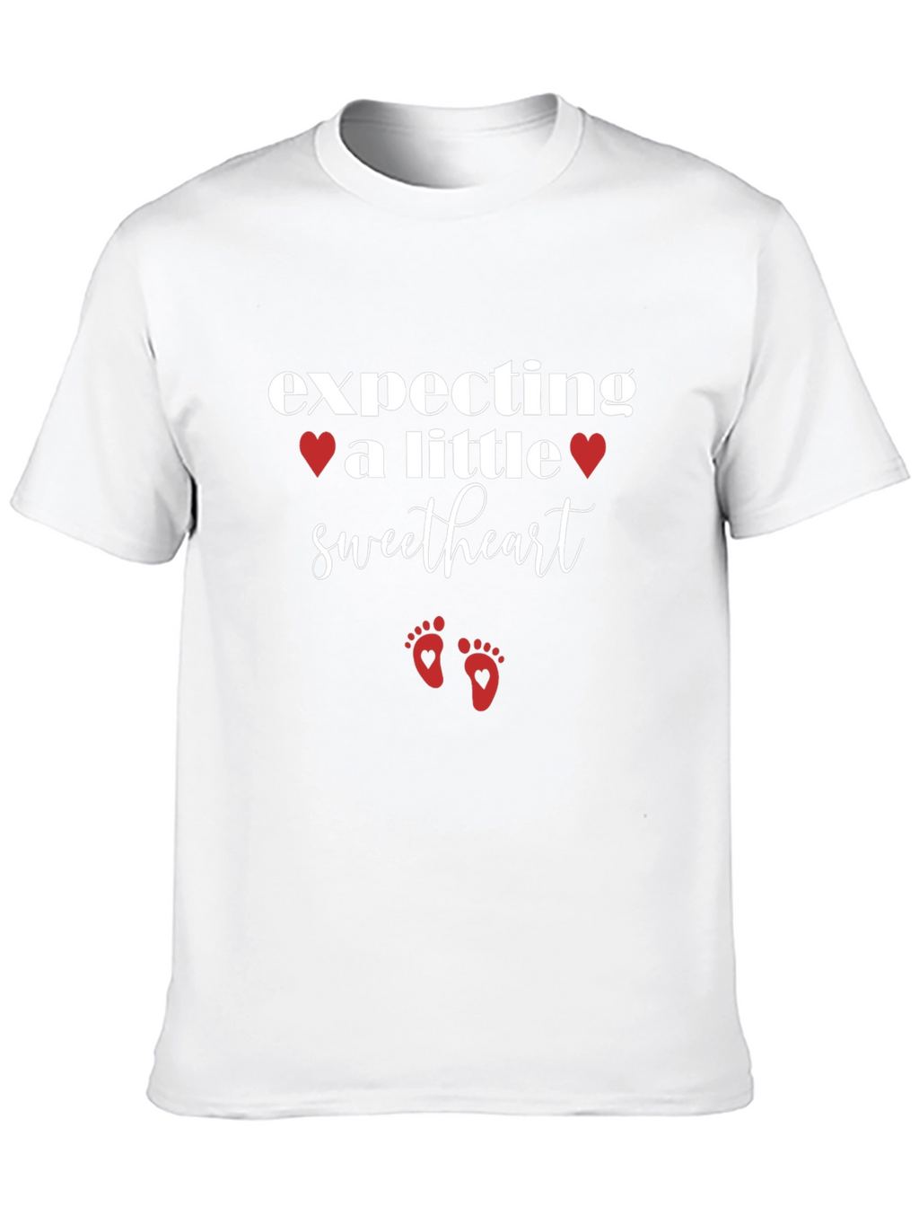 Expecting a Little Sweetheart Black T-Shirt